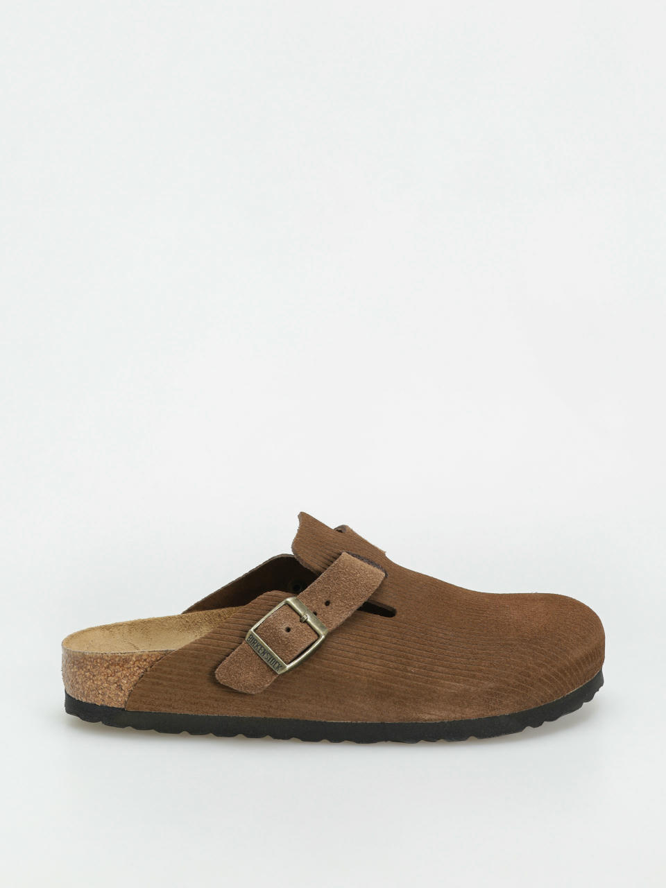 Plážovky Birkenstock Boston Suede Embossed Narrow Wmn (corduroy dark tea)