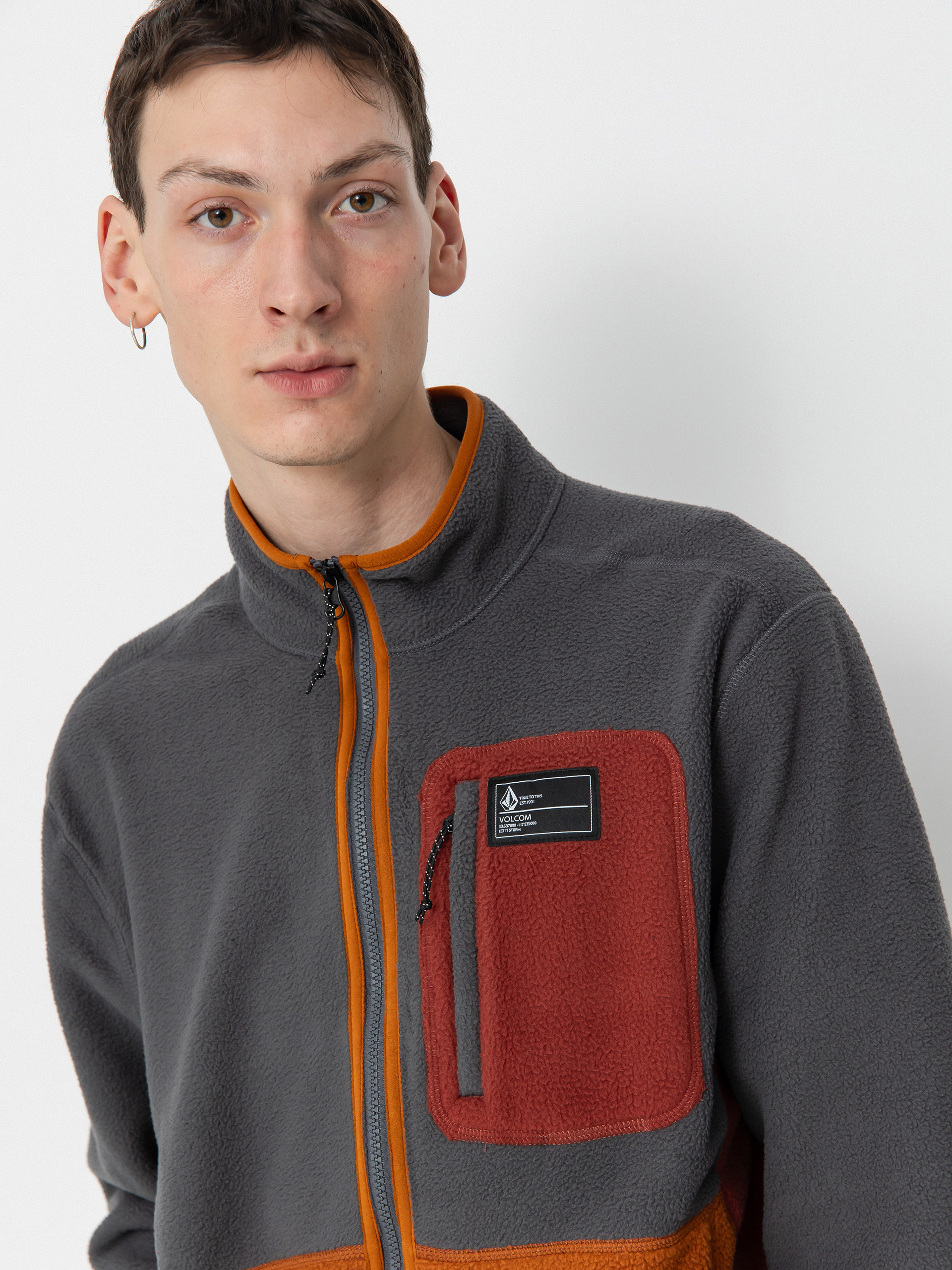 Pánská Termomikina  Volcom Fleecer Full Zip (charcoal)