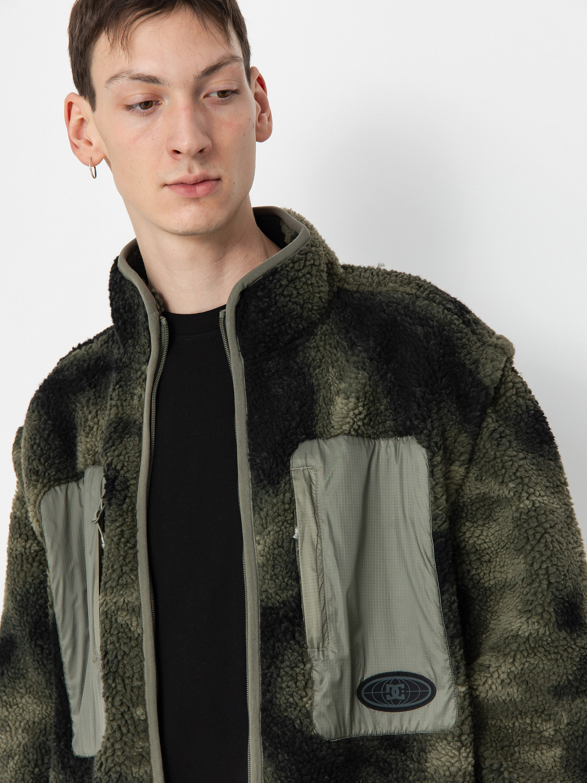 Pánský Fleecová mikina DC Traverse (olive overspray prnt)