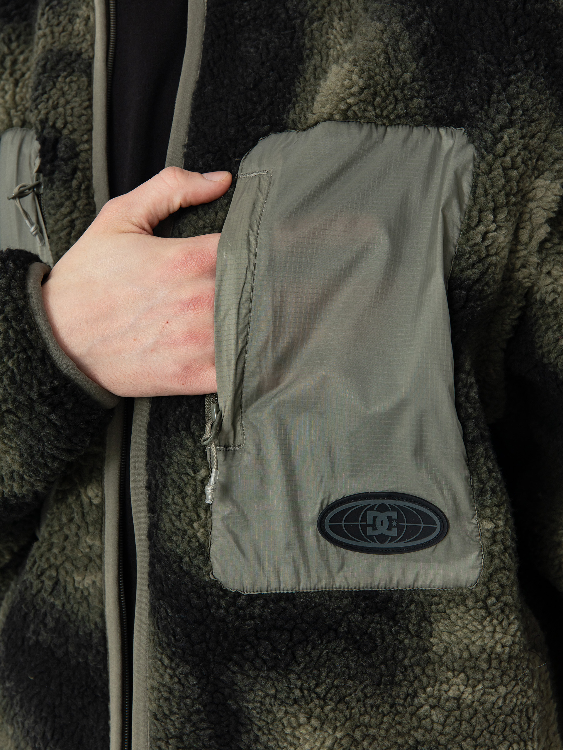 Pánský Fleecová mikina DC Traverse (olive overspray prnt)