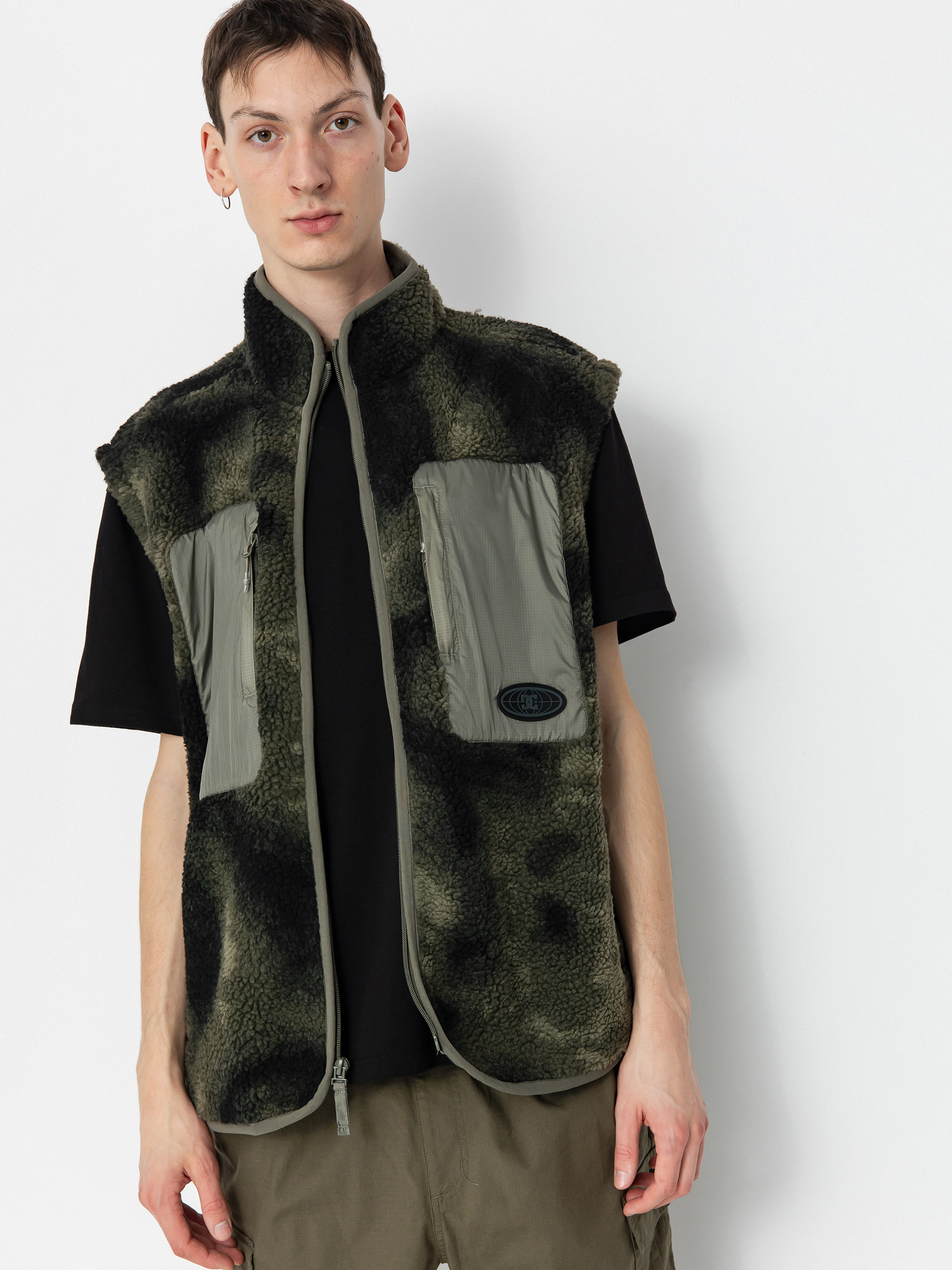 Pánský Fleecová mikina DC Traverse (olive overspray prnt)