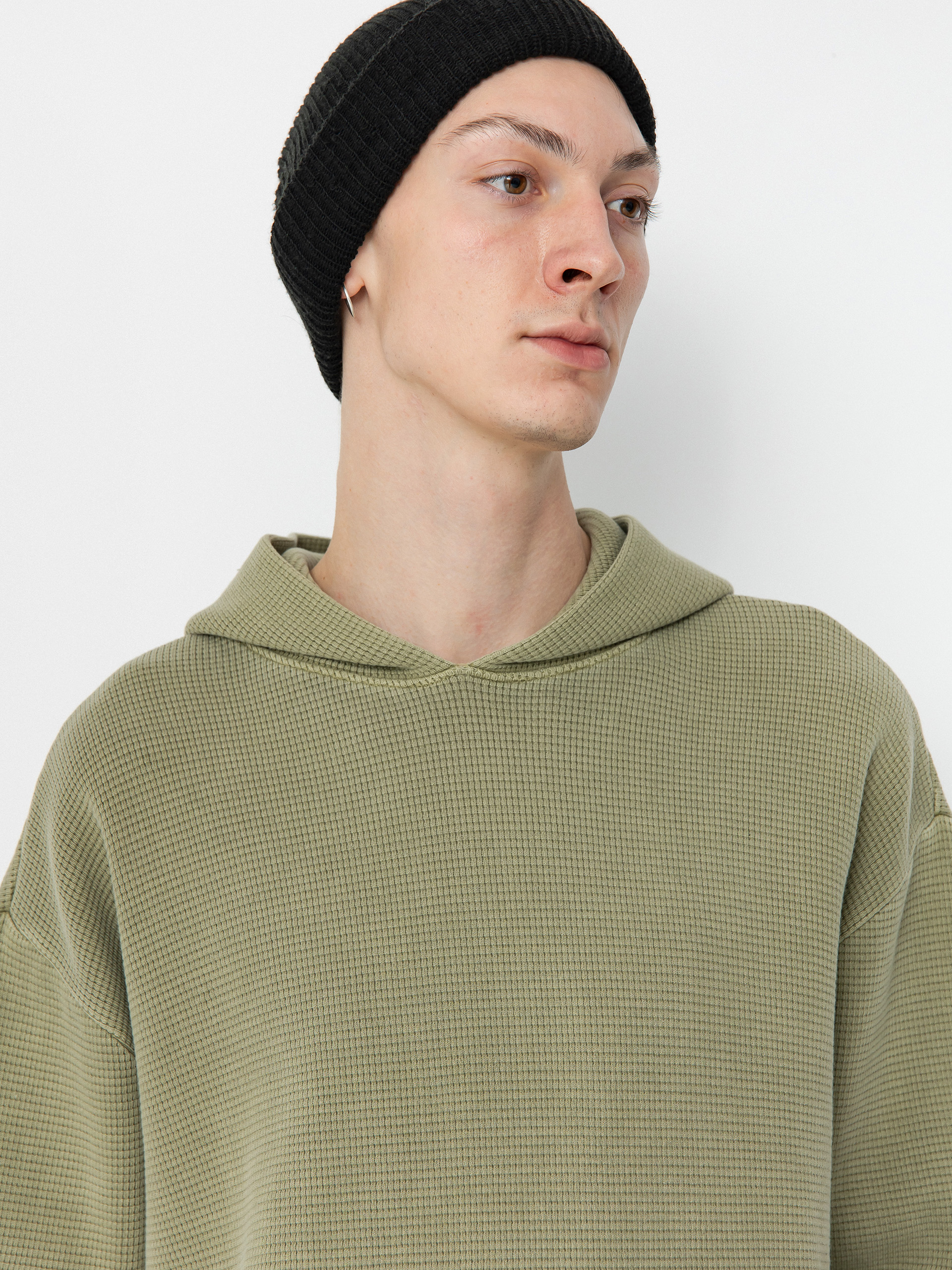 Mikina s kapucí RVCA Dayshift Thermal HD (olive)