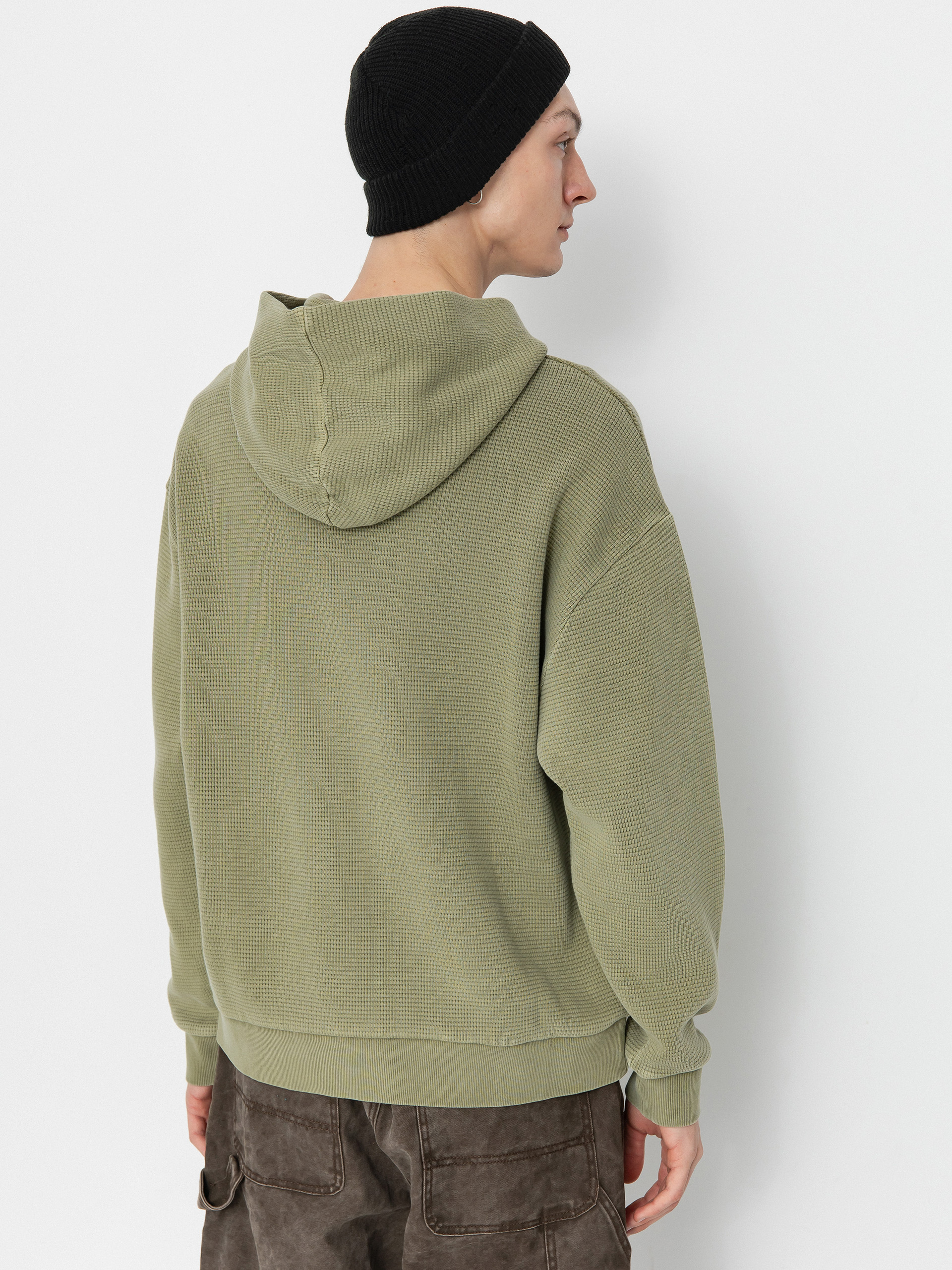 Mikina s kapucí RVCA Dayshift Thermal HD (olive)