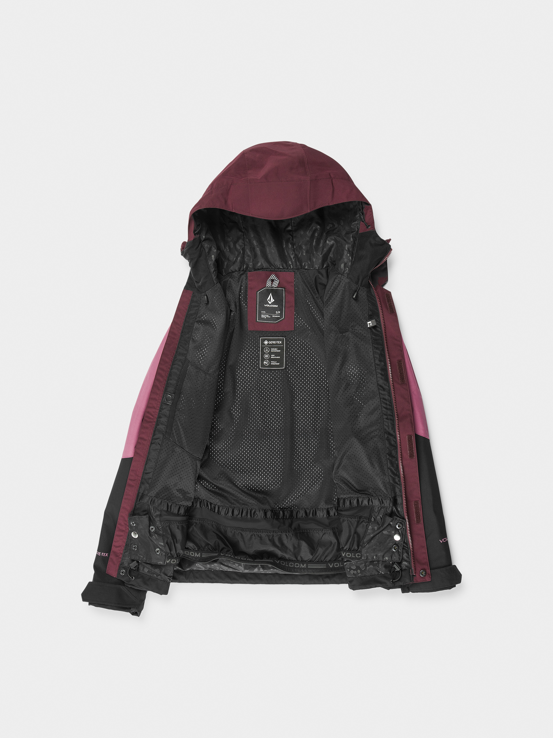 Dámská Snowboardová bunda Volcom V.Co Aris Gore Tex (burgundy)