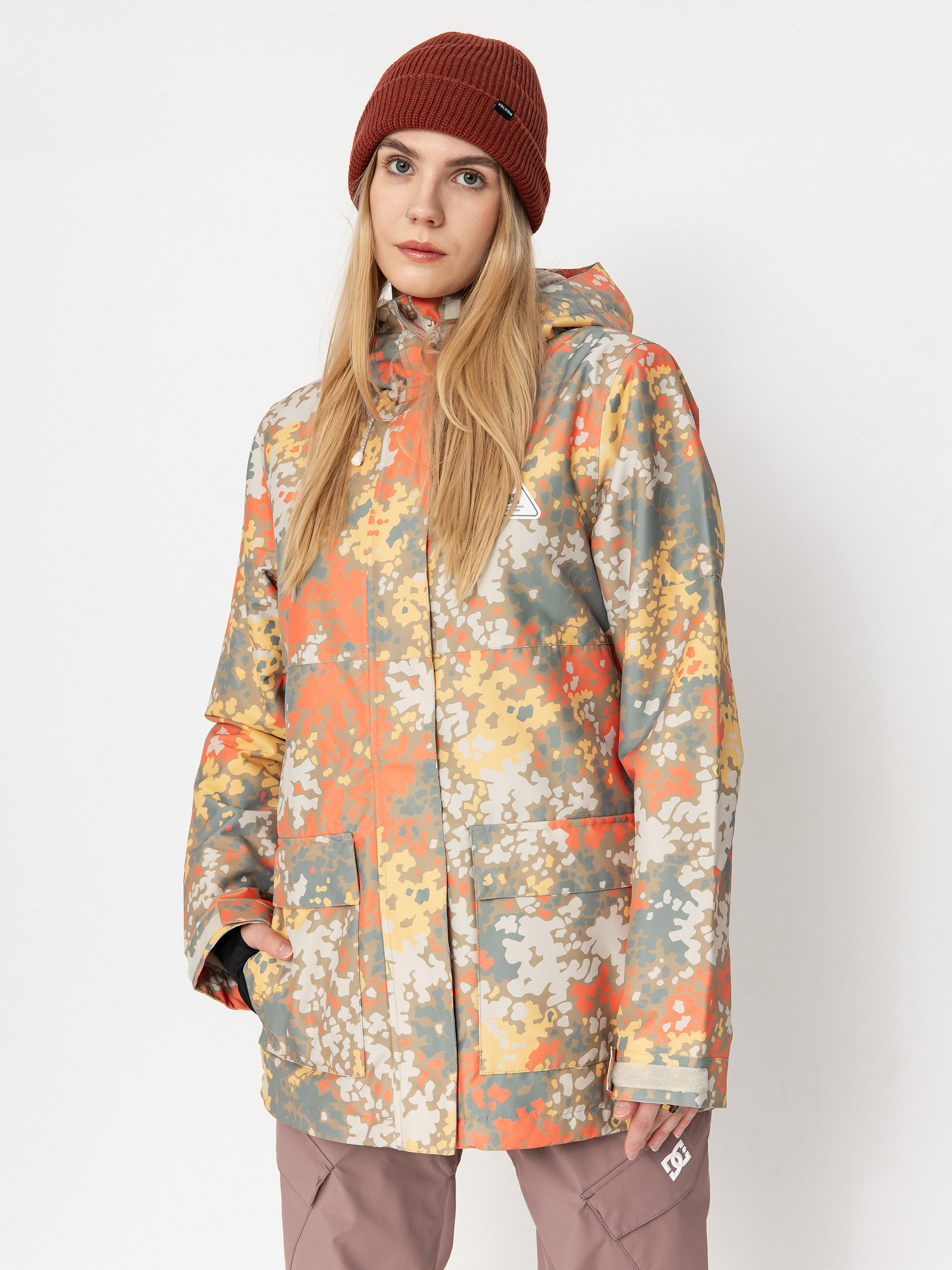 Dámská Snowboardová bunda DC Cruiser (fractal coral)