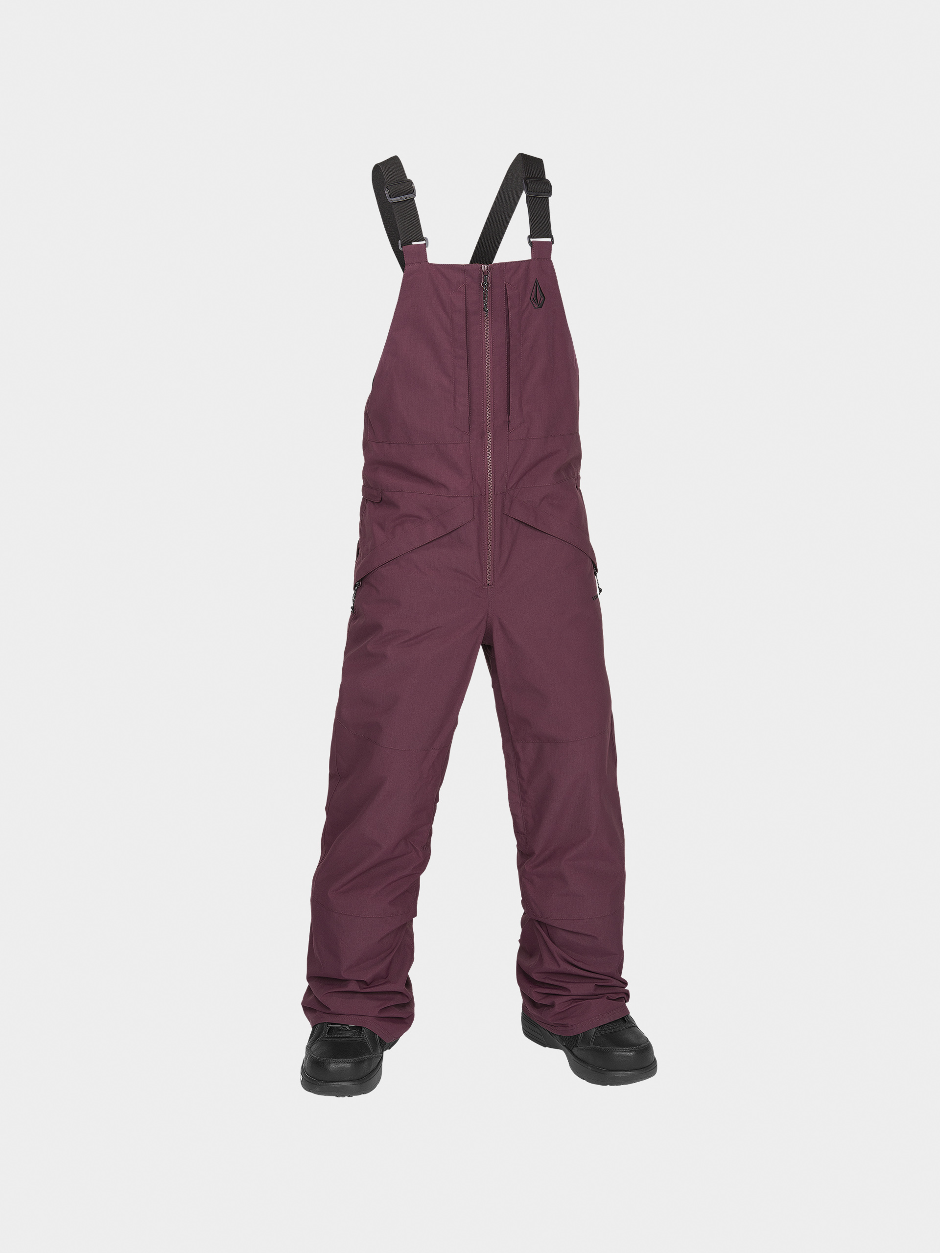 Snowboardové kalhoty  Volcom Barkley Ins Bib Overall JR (burgundy)