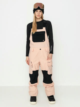 Snowboardové kalhoty  Volcom Creston 3D Stretch Bib Overall Wmn (coral haze)