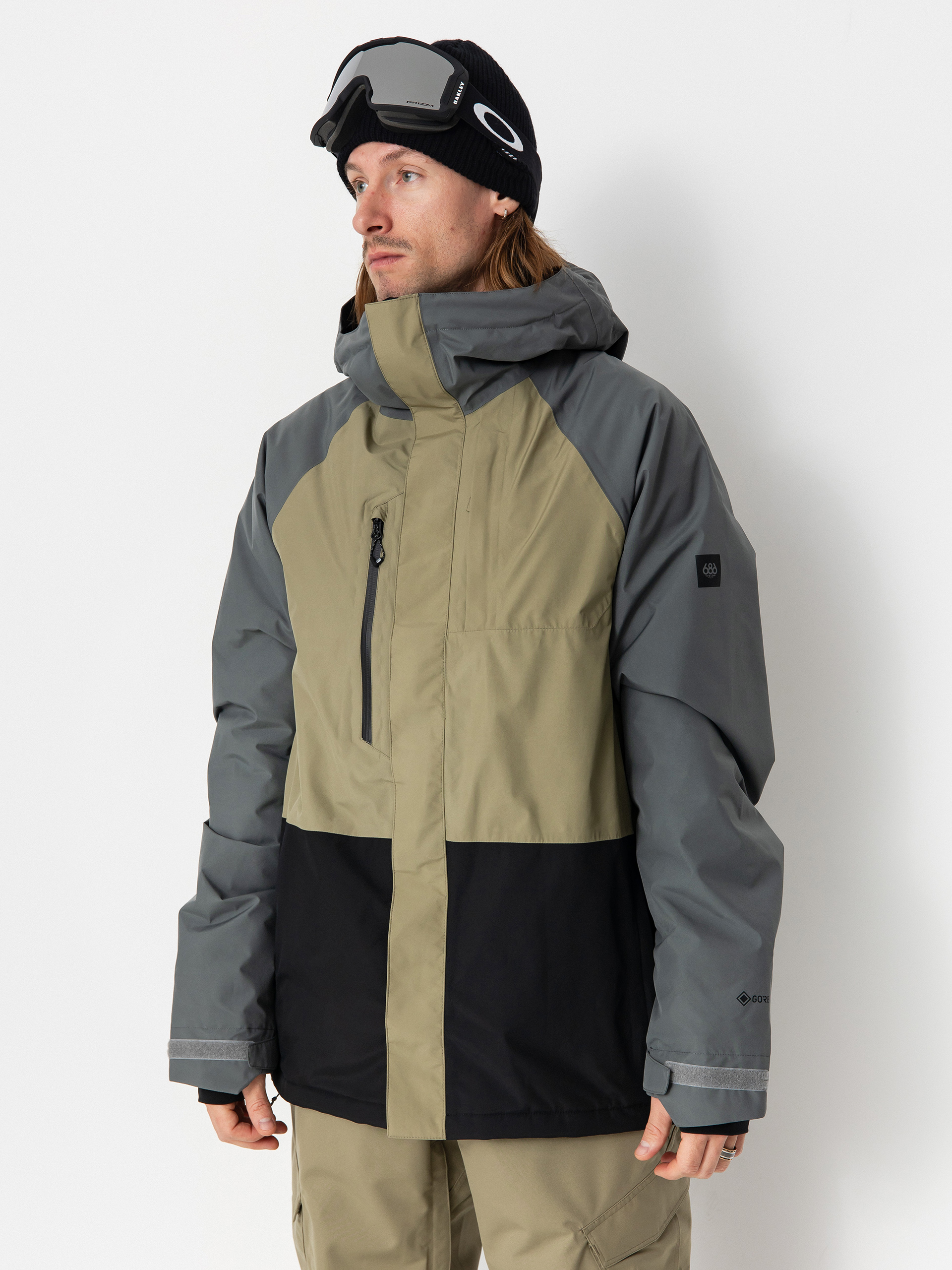 Pánská Snowboardová bunda 686 Gore Tex Core Inslulated (rhino grey colorblock)