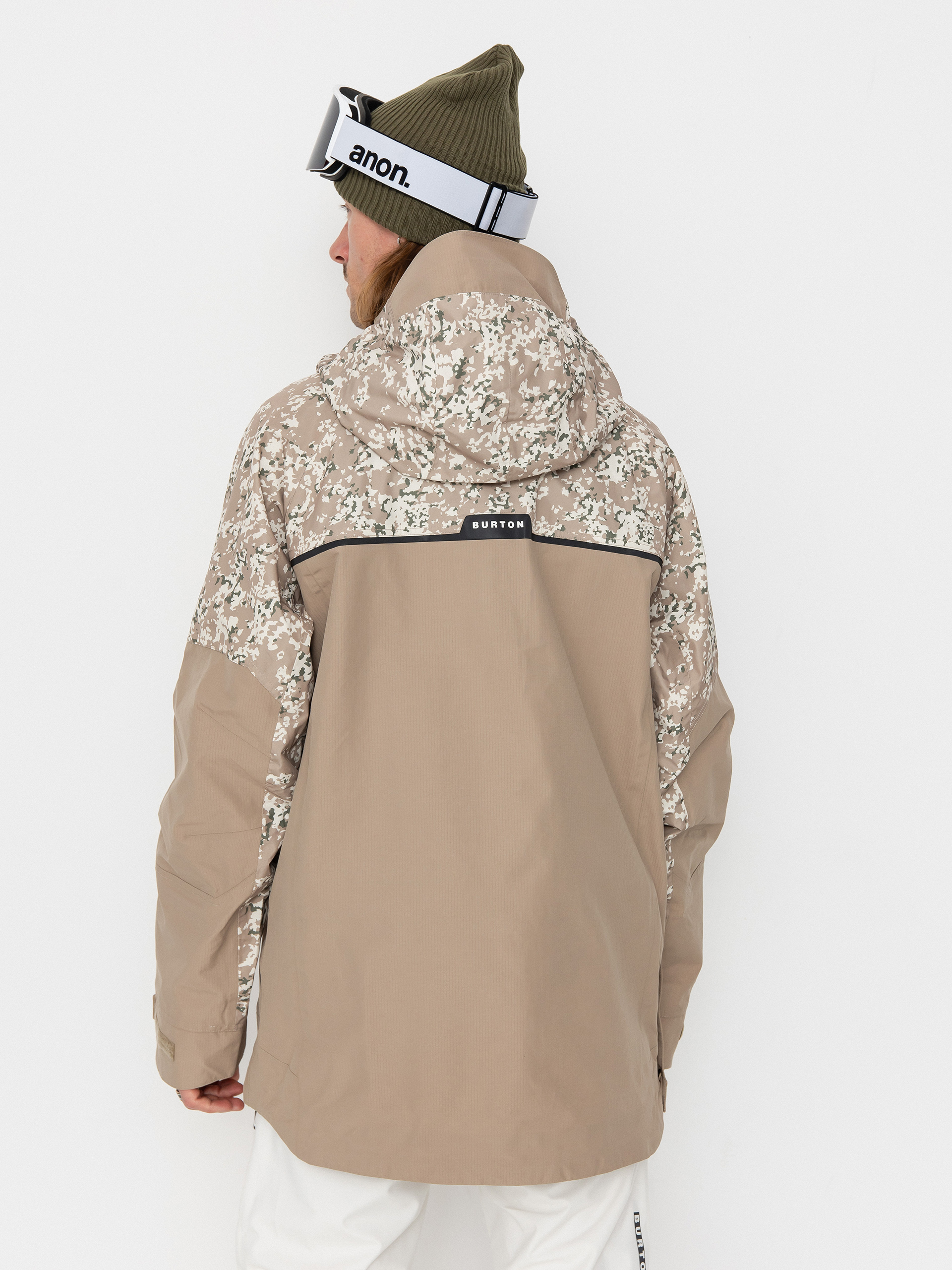 Pánská Snowboardová bunda Burton Frostner Anorak (snowfall camo/summit taupe)
