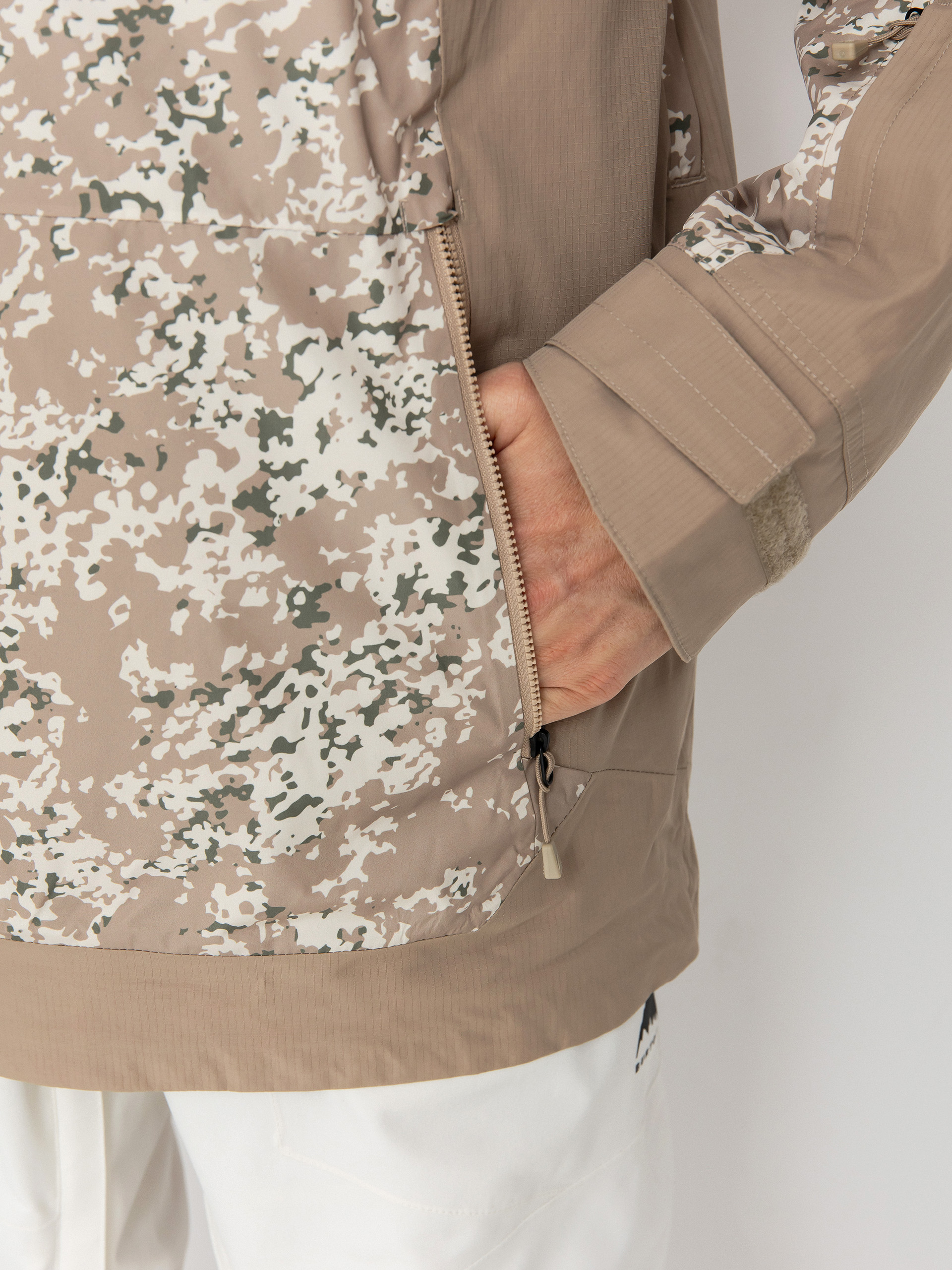 Pánská Snowboardová bunda Burton Frostner Anorak (snowfall camo/summit taupe)