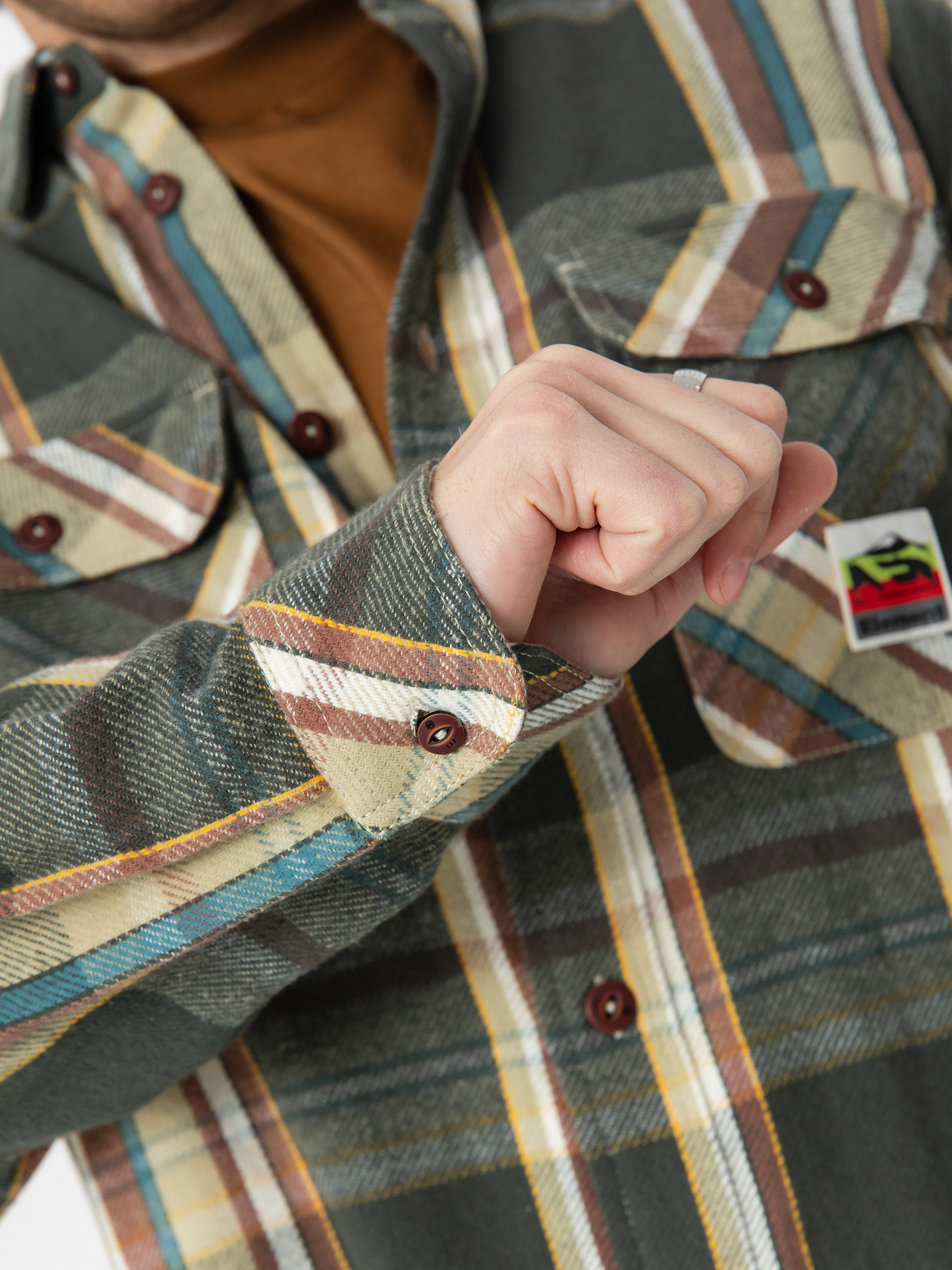 Košile Element Hueco Classic (slate green plaid)