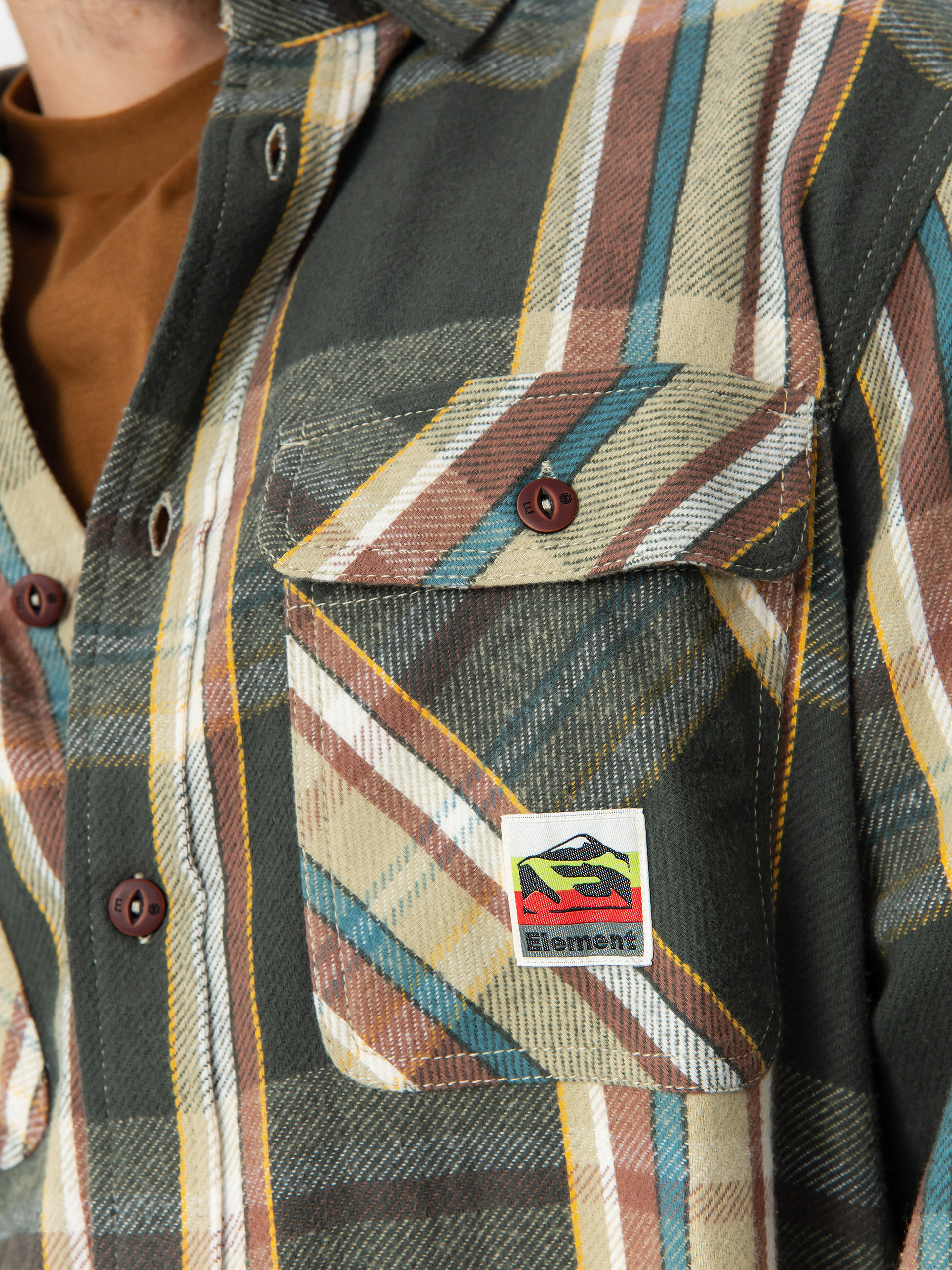 Košile Element Hueco Classic (slate green plaid)