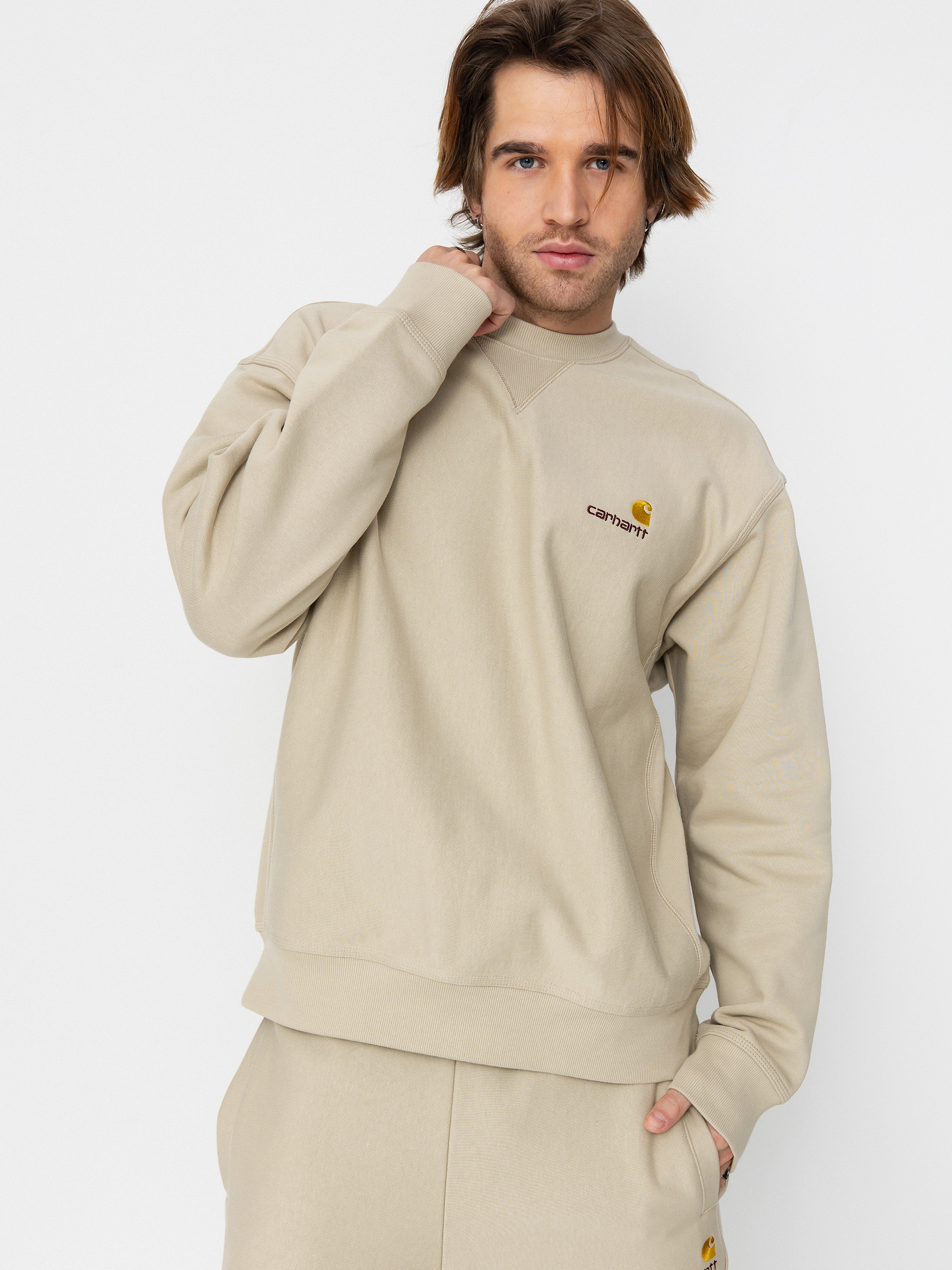 Mikina Carhartt WIP American Script (fleur de sel)
