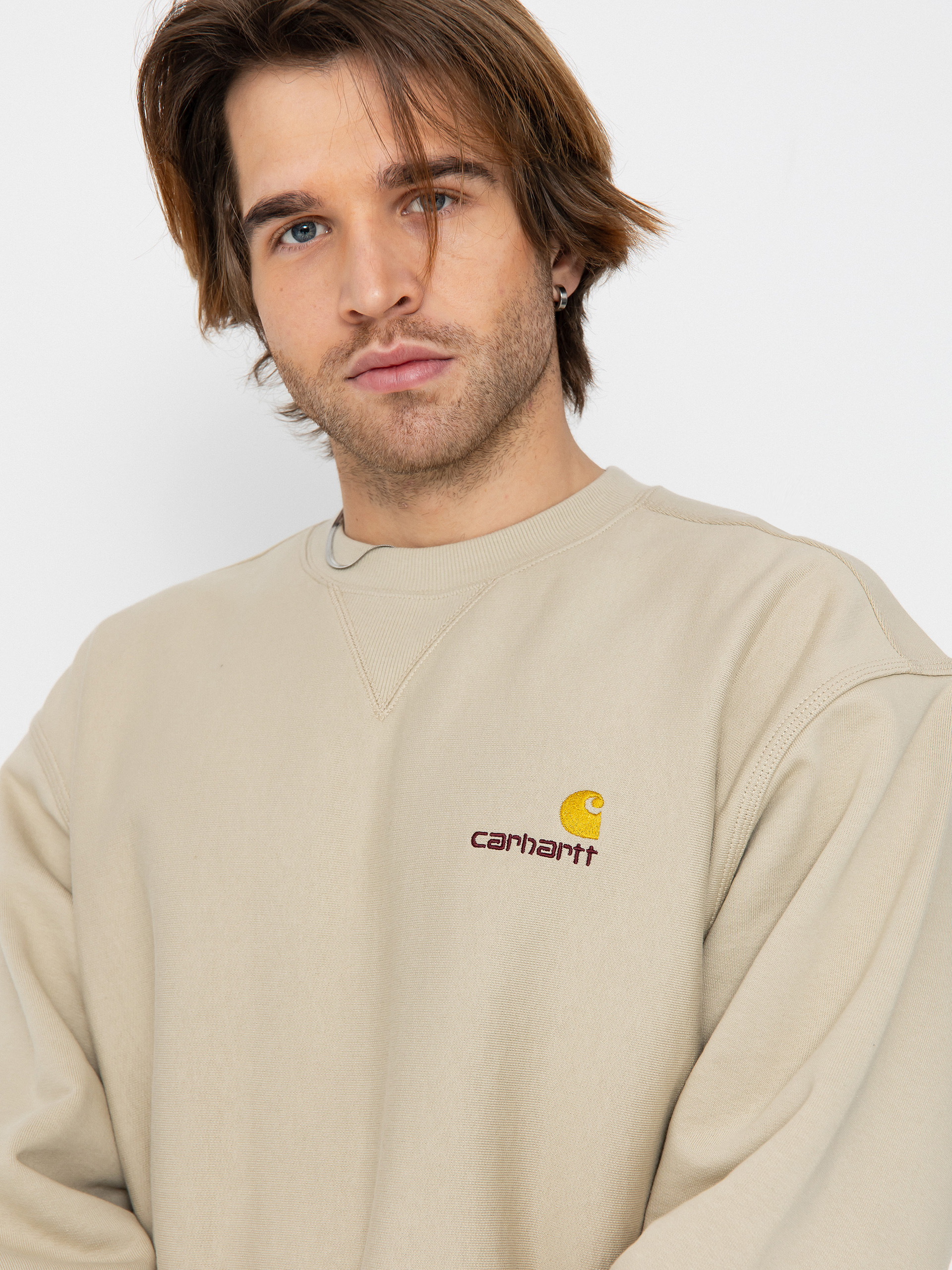 Mikina Carhartt WIP American Script (fleur de sel)