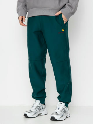 Kalhoty Carhartt WIP American Script Jogging (malachite)