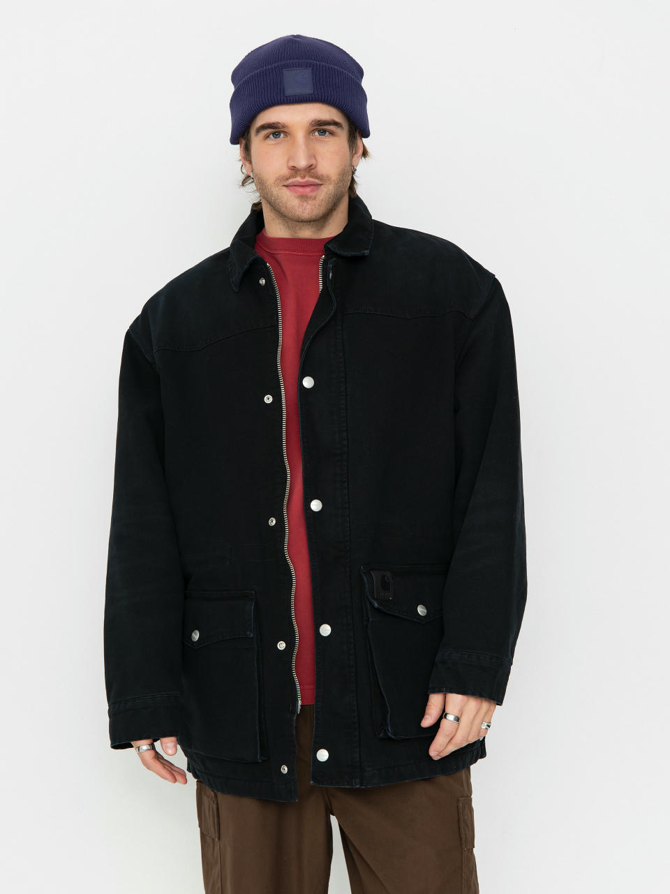 Bunda Carhartt WIP OG Santa Fe Coat (black/black)