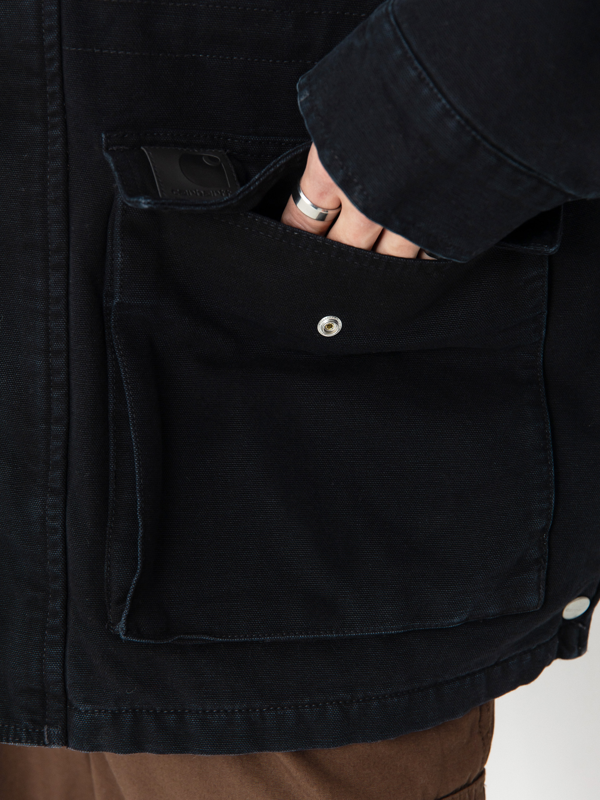 Bunda Carhartt WIP OG Santa Fe Coat (black/black)