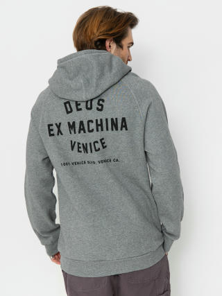 Mikina s kapucí Deus Ex Machina Venice Address HD (grey marle)