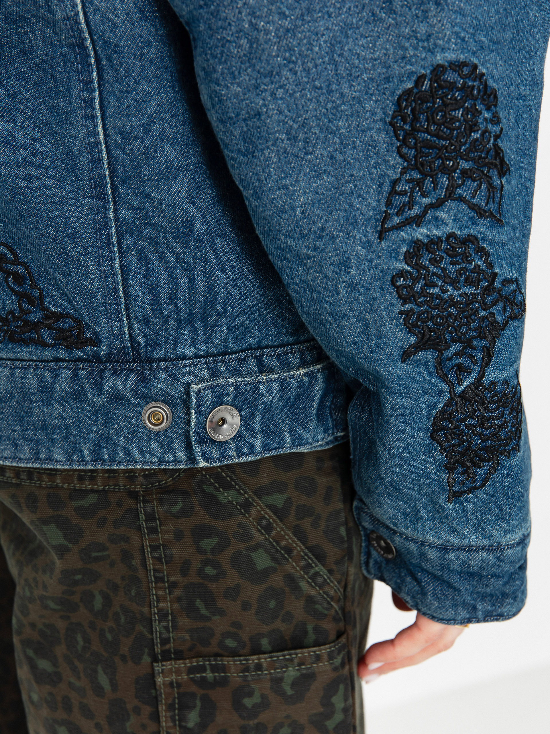 Bunda Volcom Fa Keutchi Denim Wmn (vmi-vintage marbled indigo)