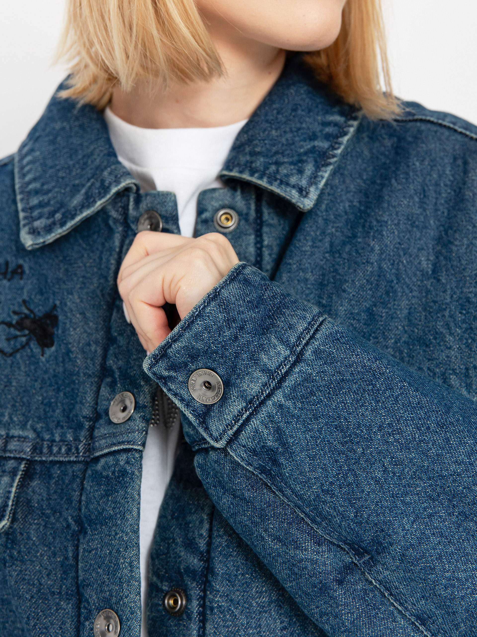 Bunda Volcom Fa Keutchi Denim Wmn (vmi-vintage marbled indigo)