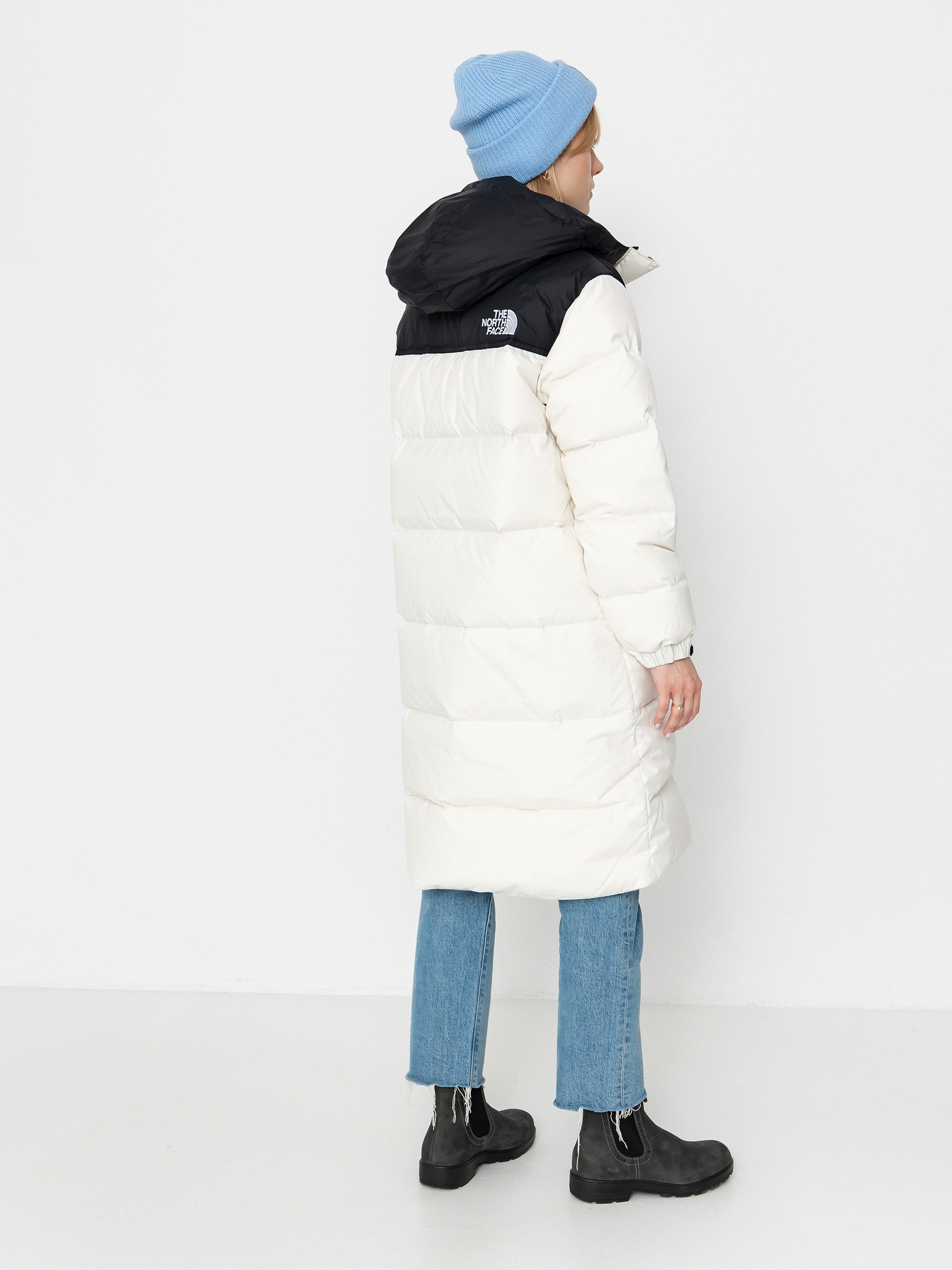 Bunda The North Face Nuptse Parka Wmn (white dune/tnf black)