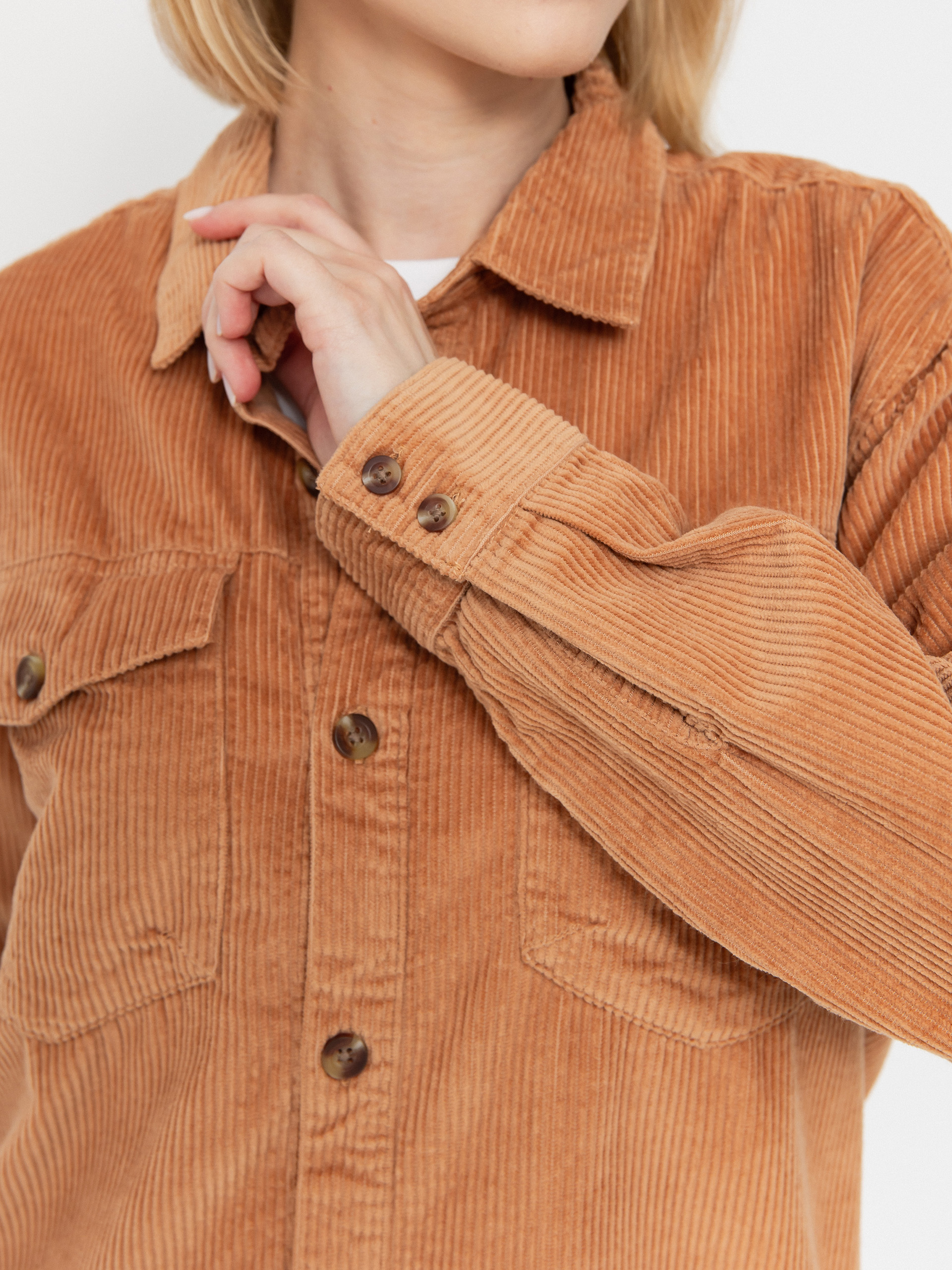 Košile Roxy Let It Go Cord Wmn (camel)