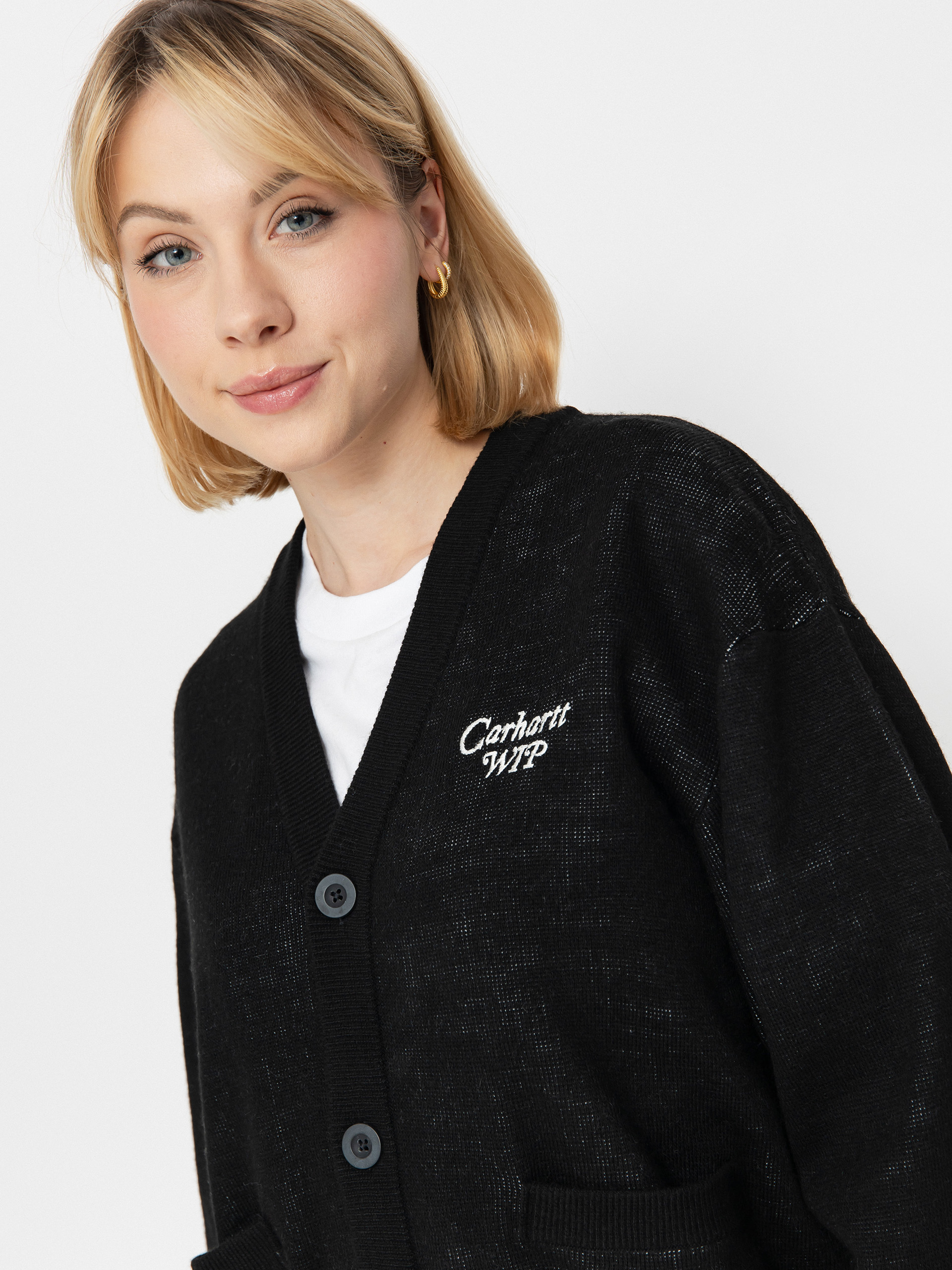 Svetr Carhartt WIP Harttbreaker Cardigan Wmn (black/wax)