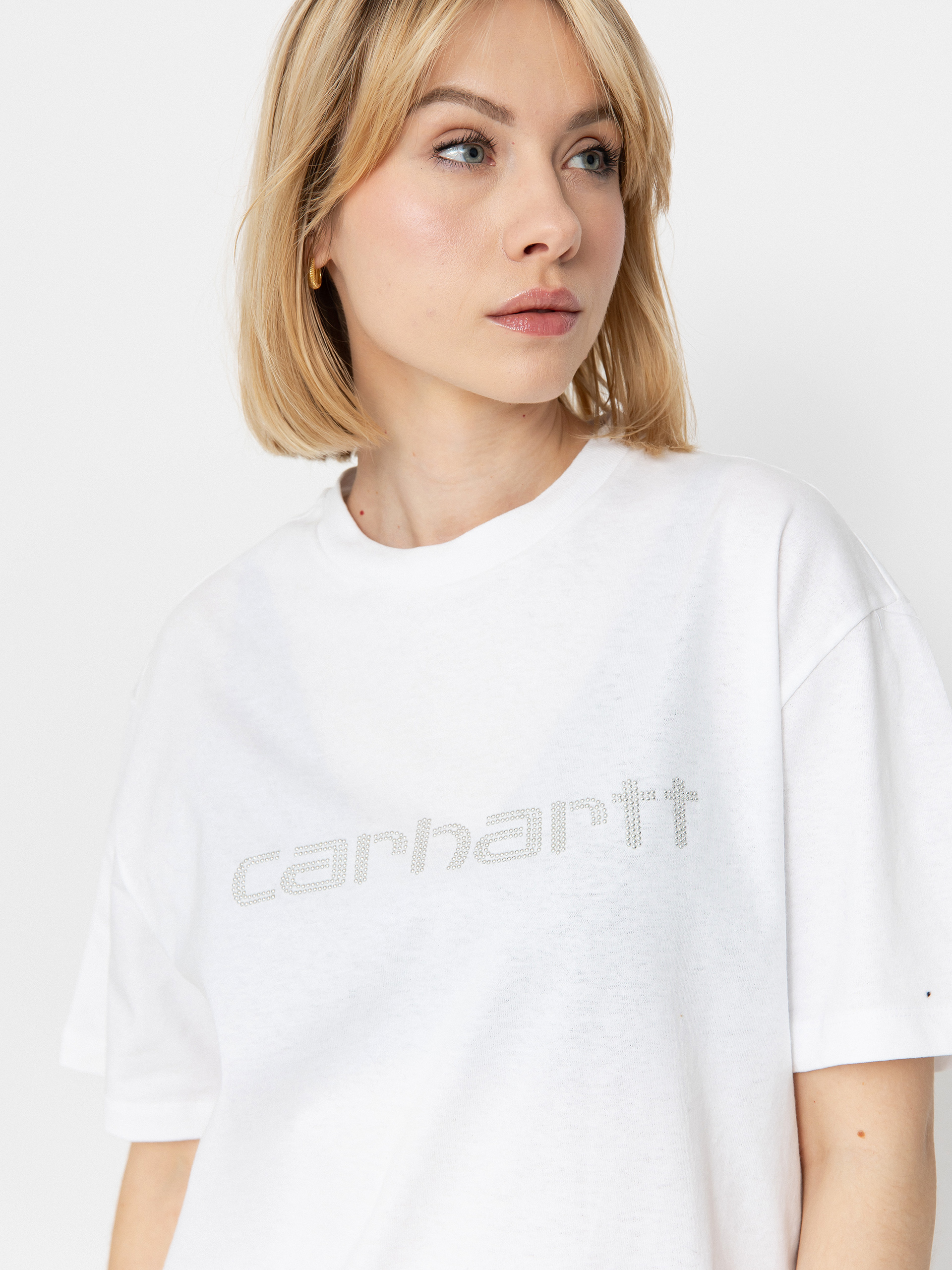 Tričko Carhartt WIP Rivet Script Wmn (white/silver)