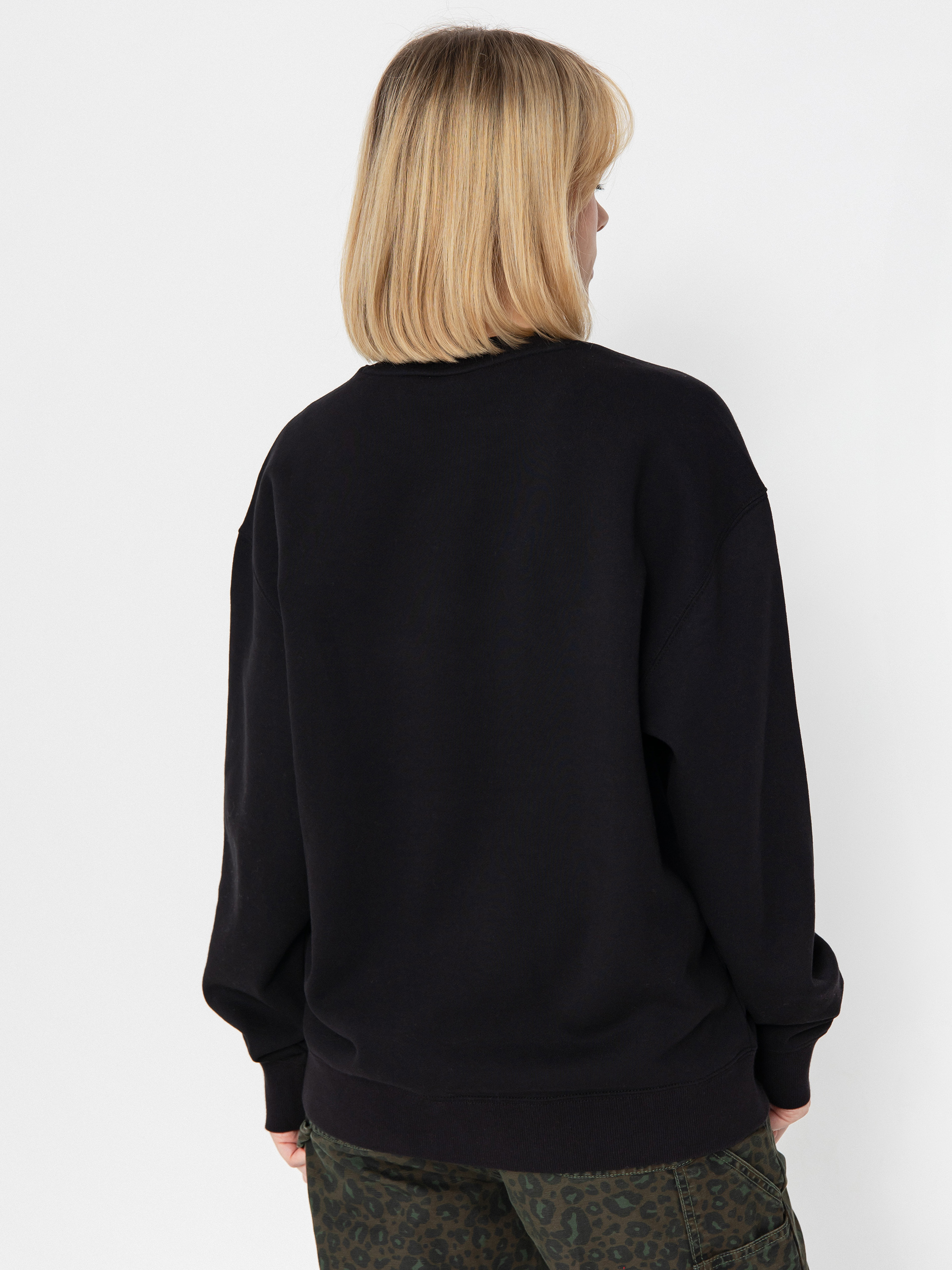 Mikina Carhartt WIP Rivet Script Wmn (black/silver)