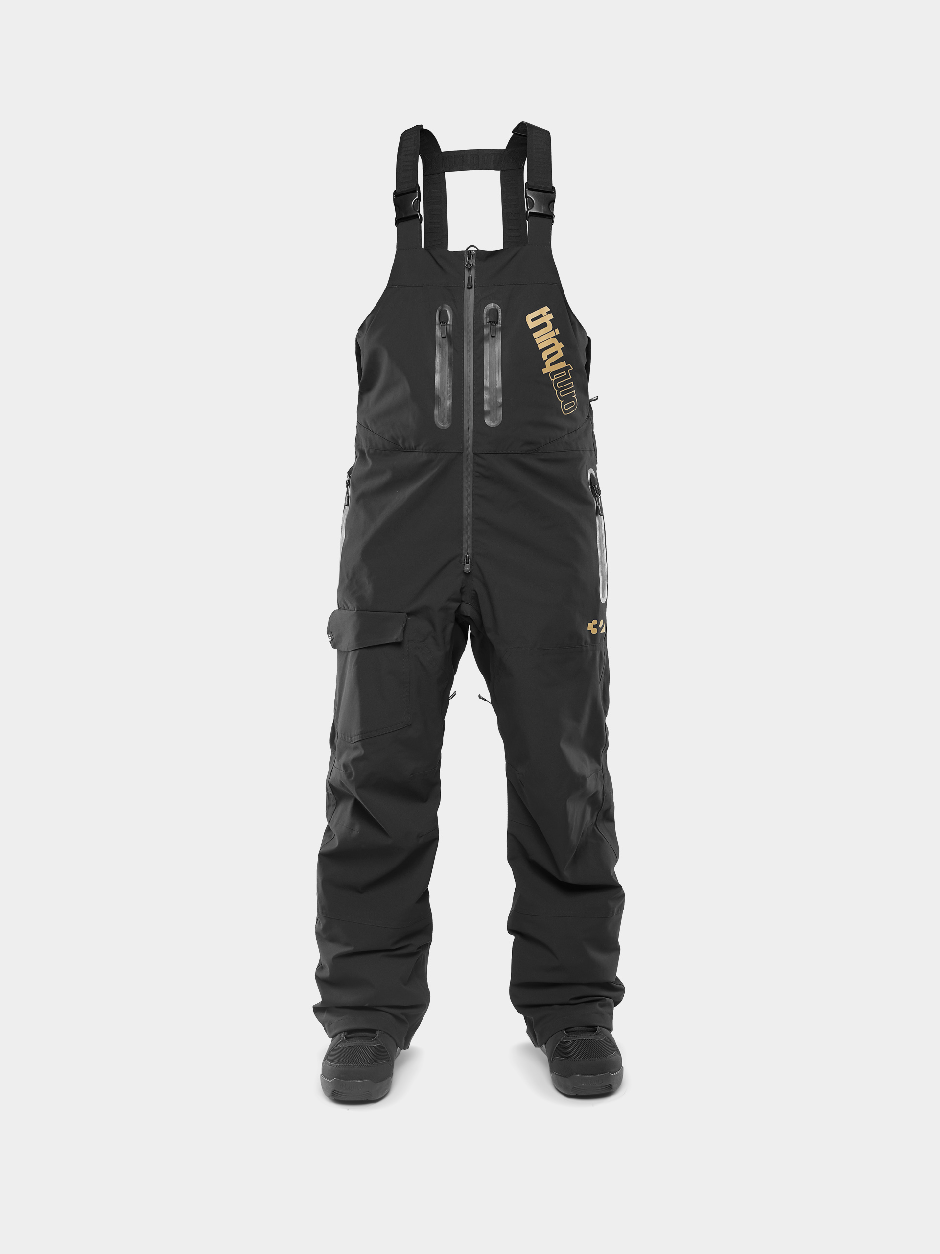 Pánské Snowboardové kalhoty  ThirtyTwo Deep Creek Bib (black)