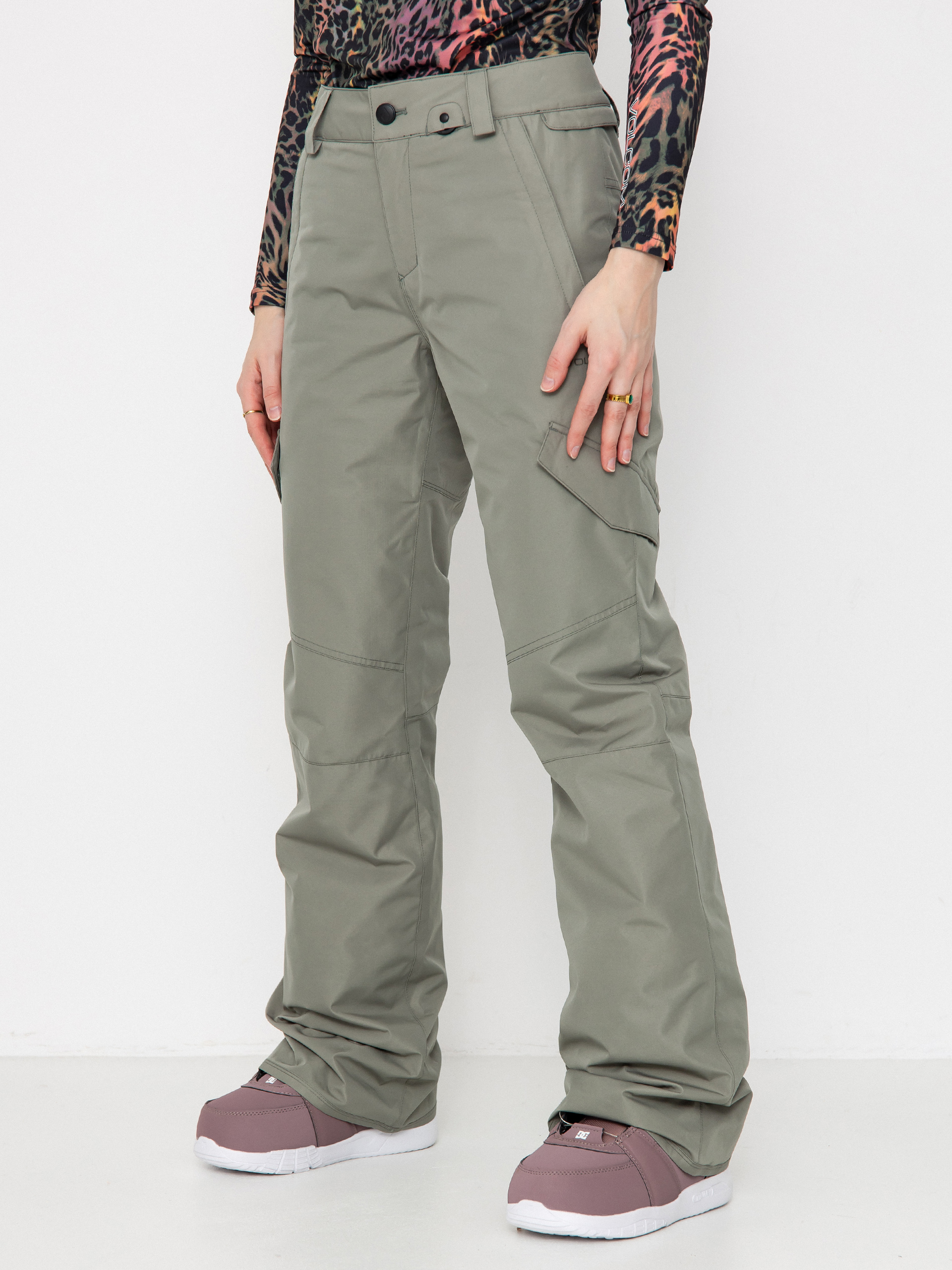 Dámské Snowboardové kalhoty  Volcom Bridger Ins (lichen green)
