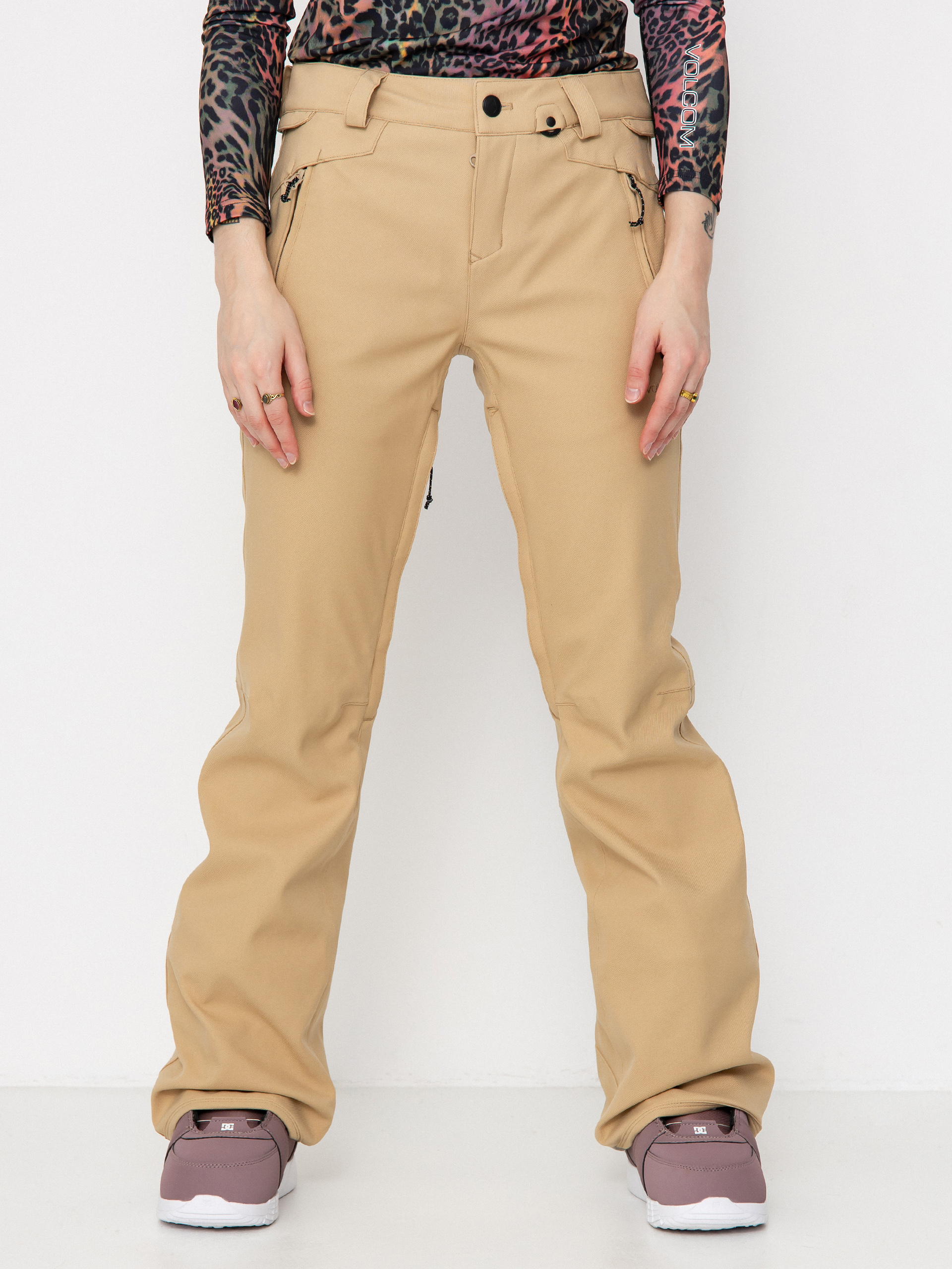 Snowboardové kalhoty  Volcom Genus Stretch Wmn (sand)