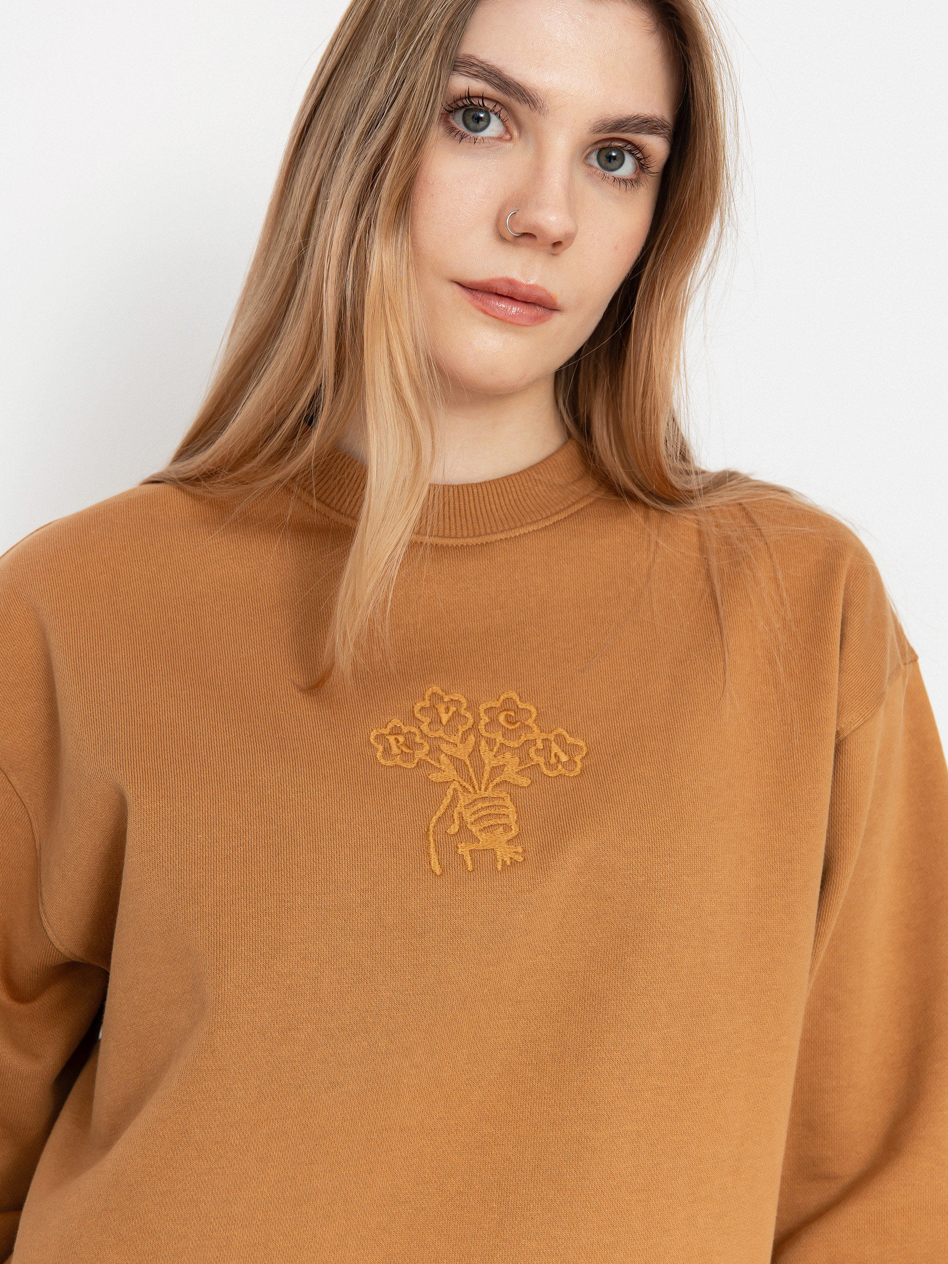 Mikina RVCA Thanks For Nothing Crew (camel)