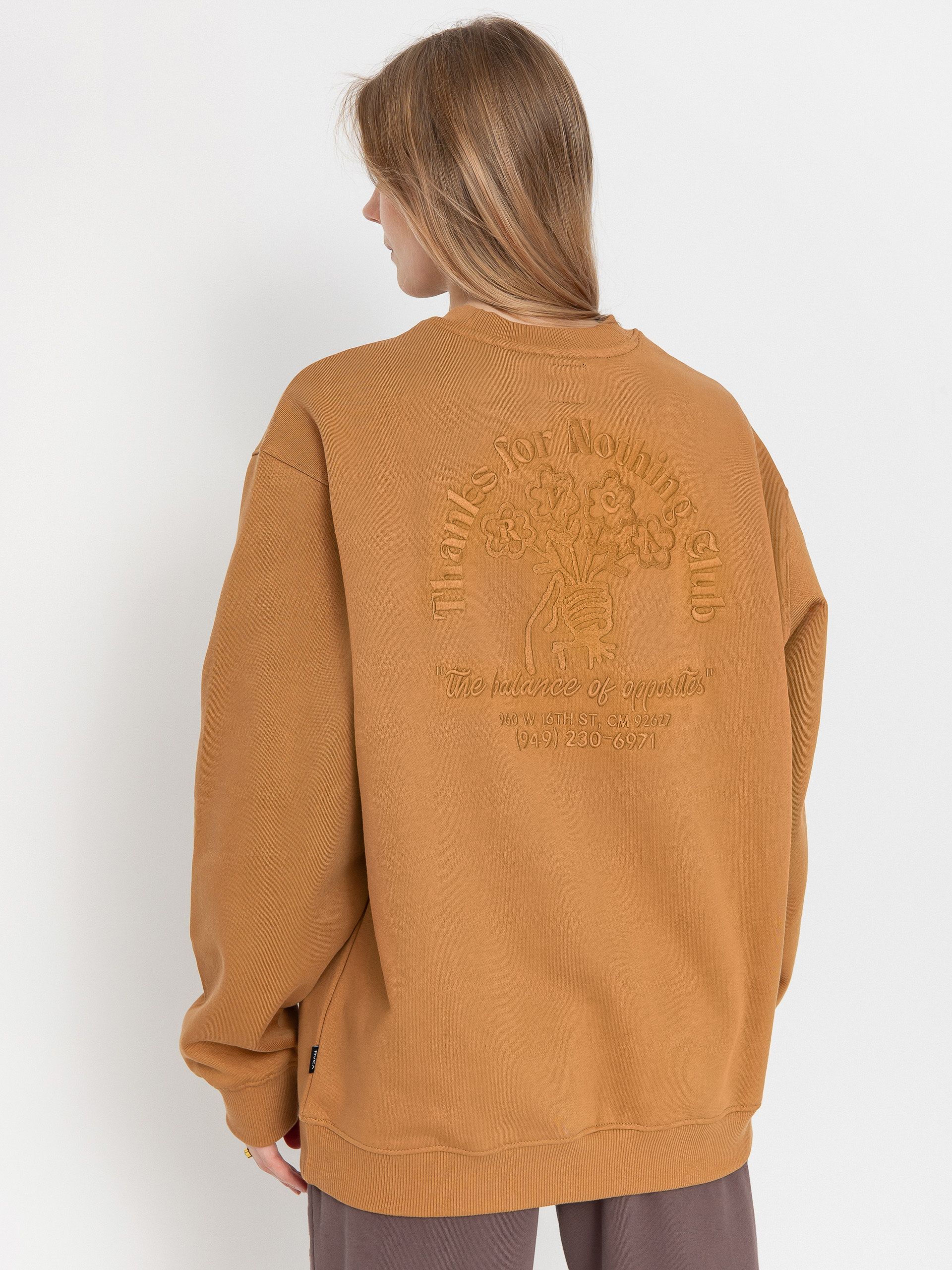 Mikina RVCA Thanks For Nothing Crew (camel)