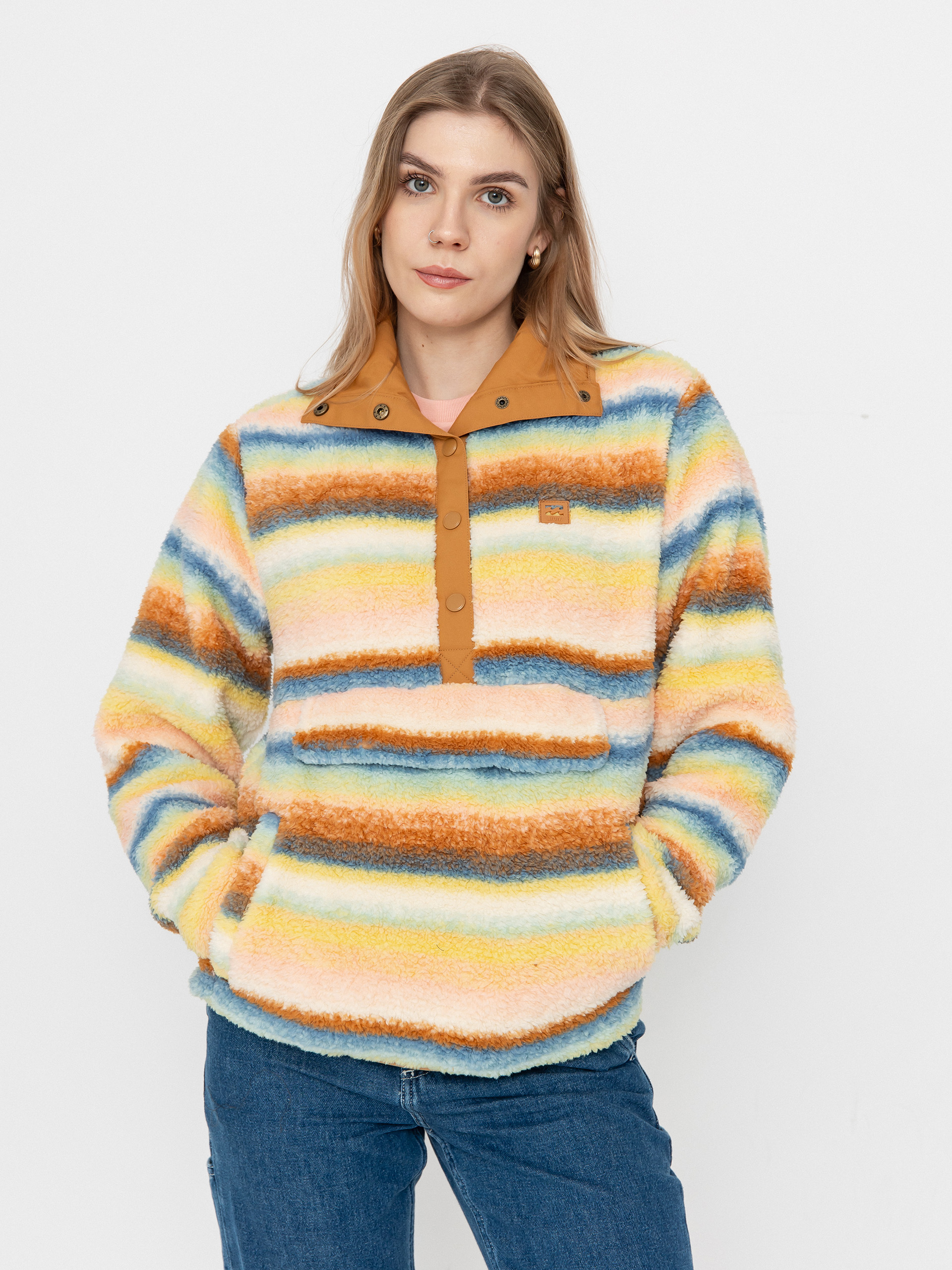 Fleecovu00e1 mikina Billabong Switchback Pullover Wmn (blue shadow)