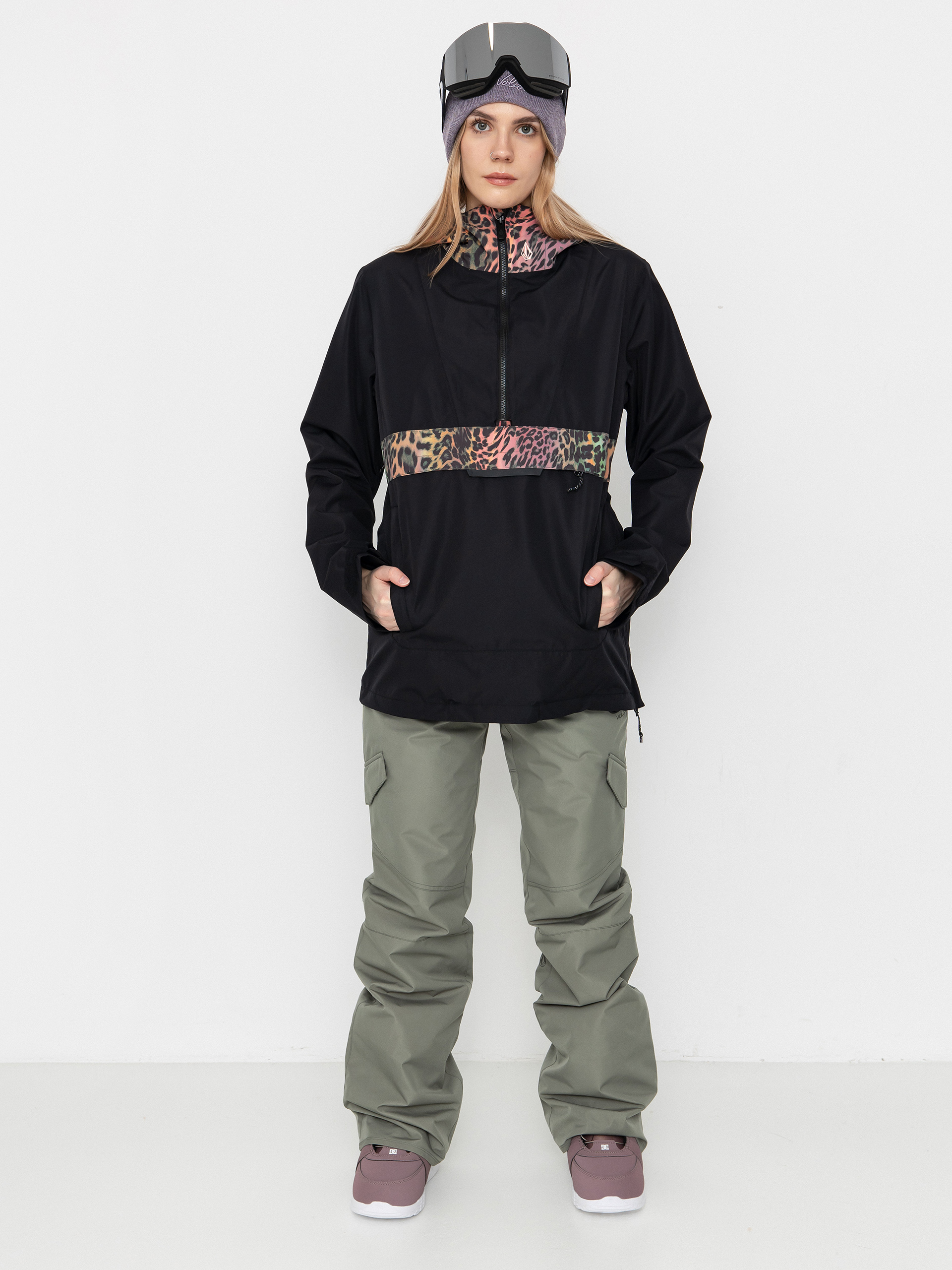 Snowboardovu00e1 bunda Volcom Ashfield Pullover Wmn (black)