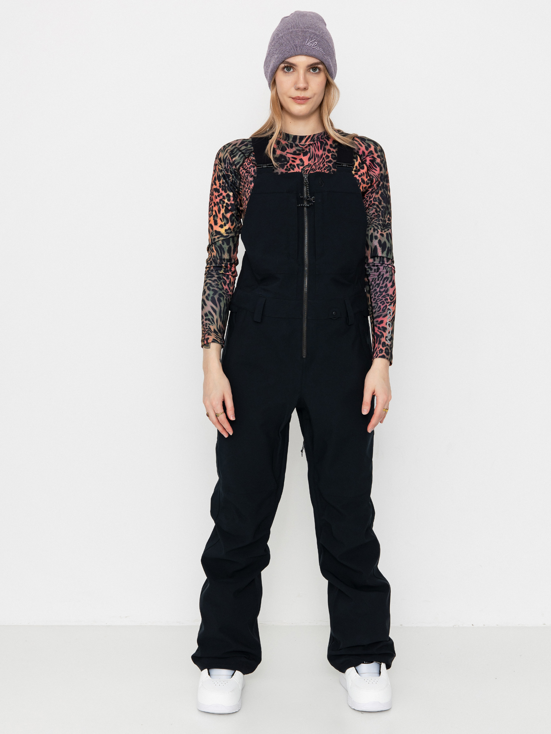 Snowboardové kalhoty  Volcom Swift Bib Overall Wmn (black)