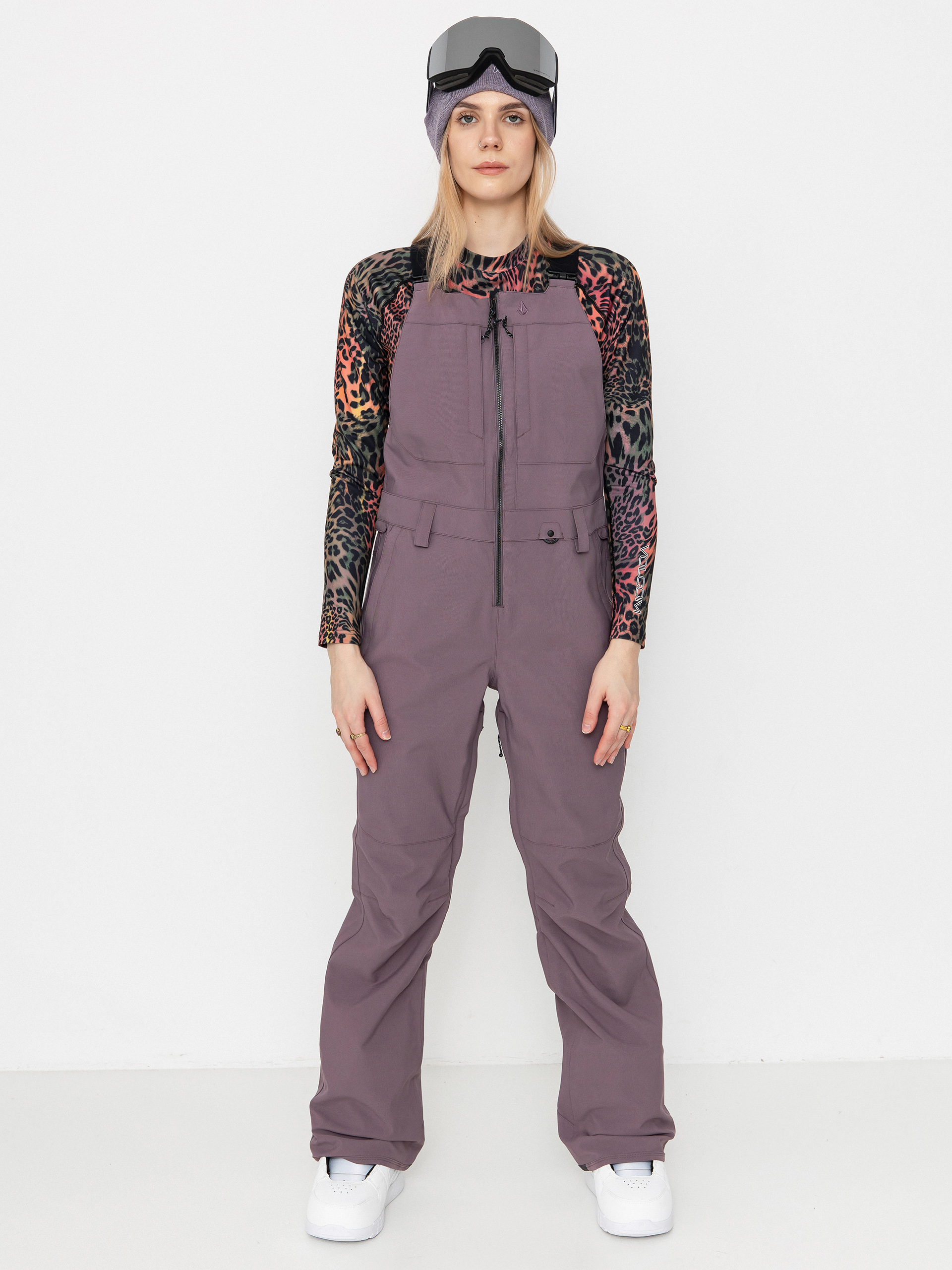 Snowboardové kalhoty  Volcom Swift Bib Overall Wmn (dusty lavender)