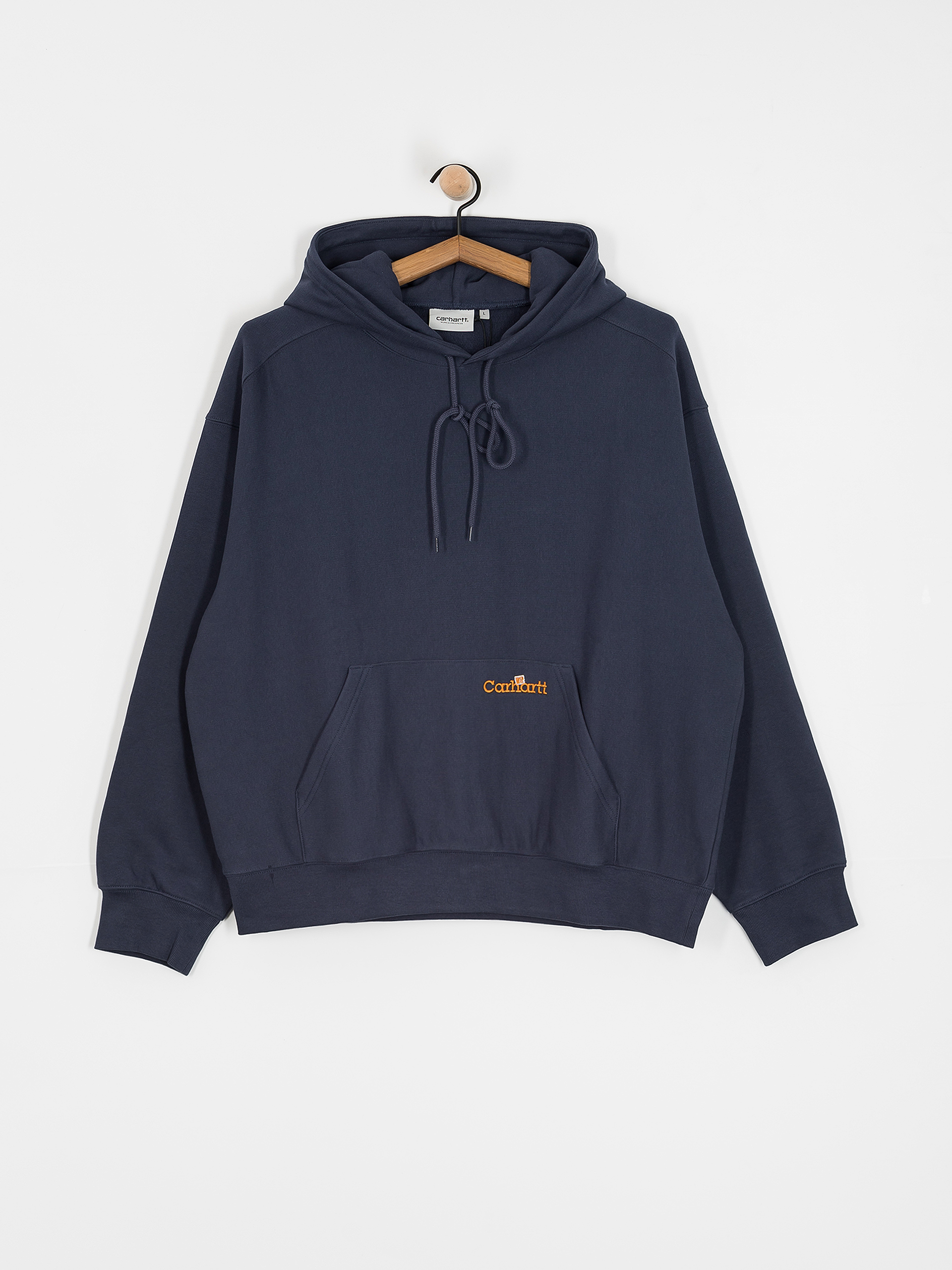 Mikina s kapucí Carhartt WIP Label Script HD (blue)