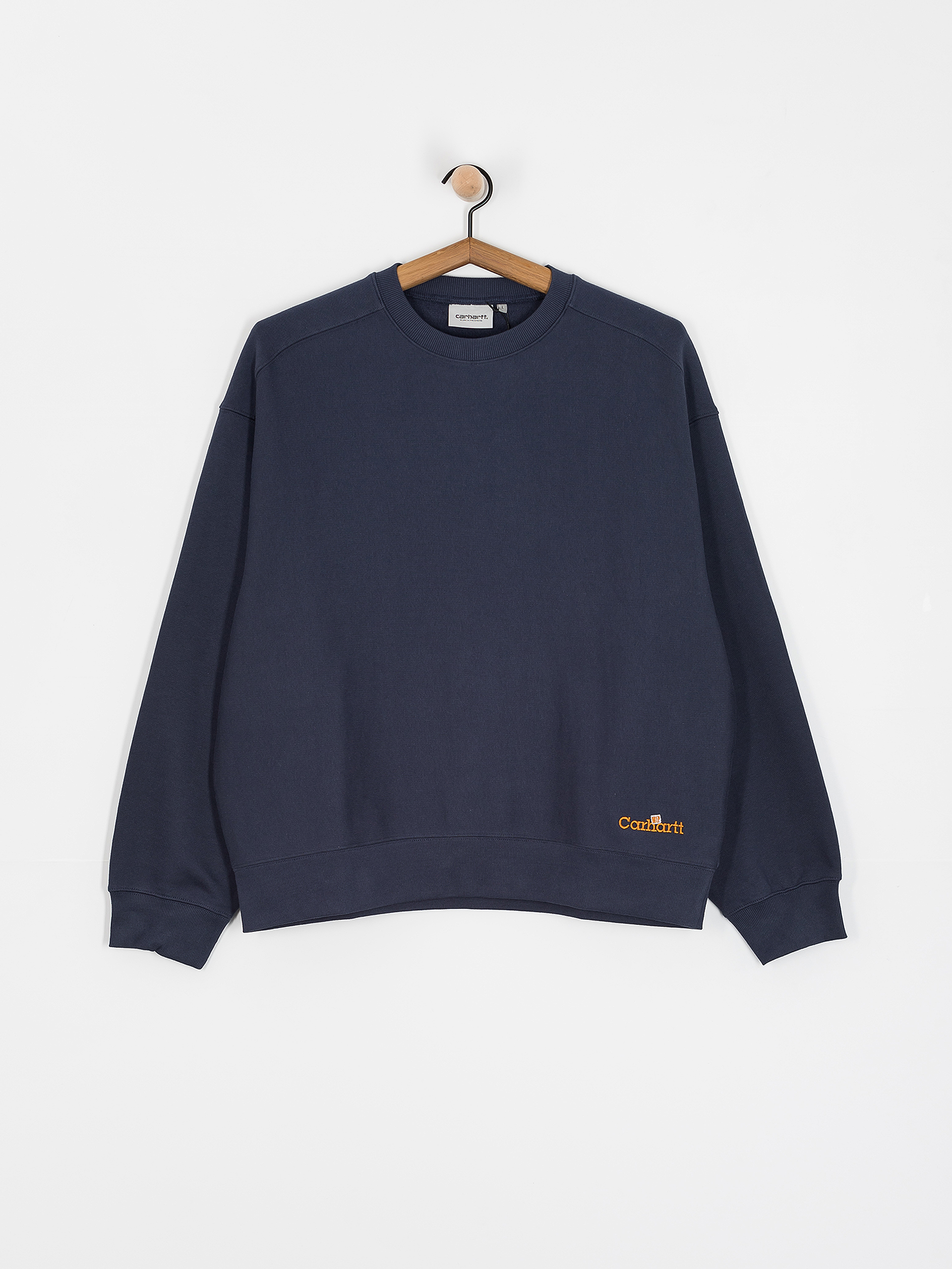 Mikina Carhartt WIP Label Script (blue)