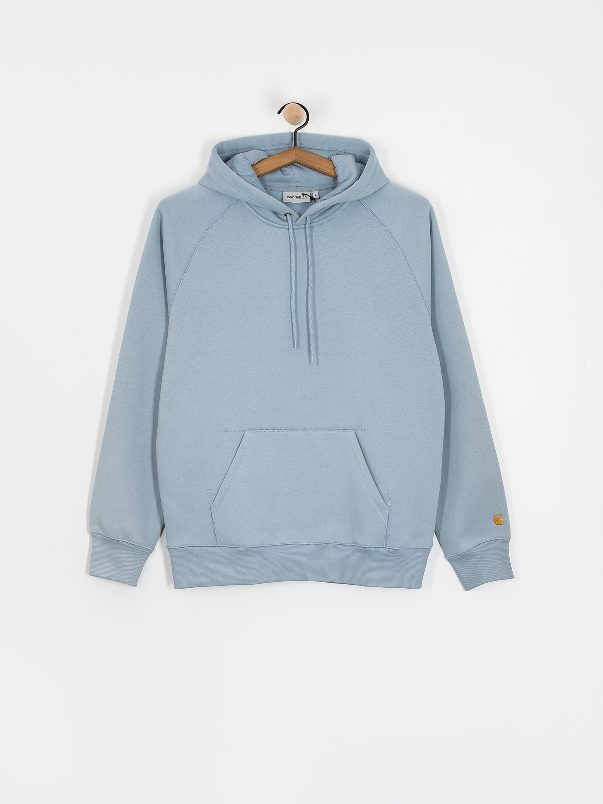 Mikina s kapucí Carhartt WIP Chase HD (frosted blue/gold)