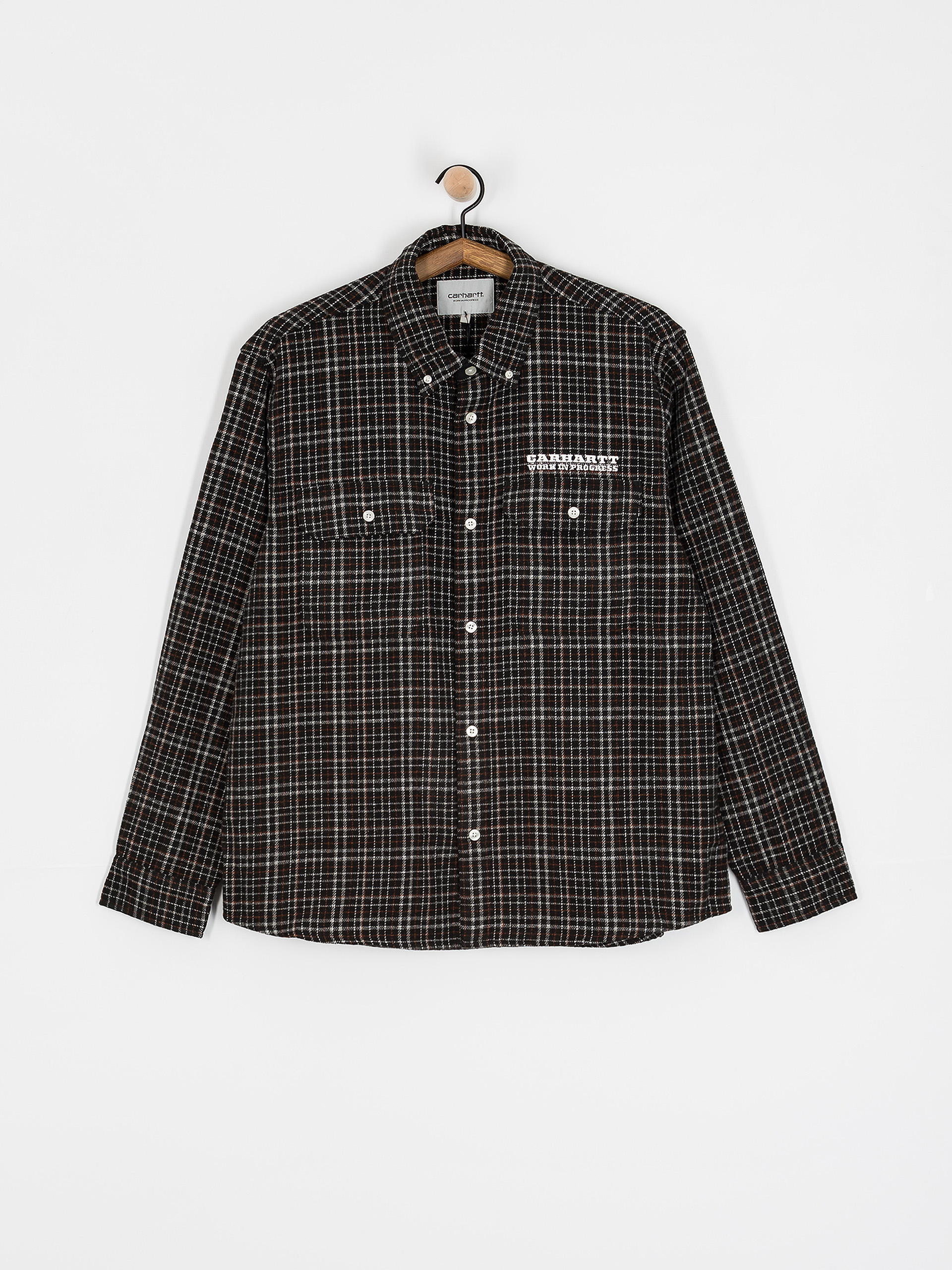 Košile Carhartt WIP Runaway Millett (millett check black/wax)