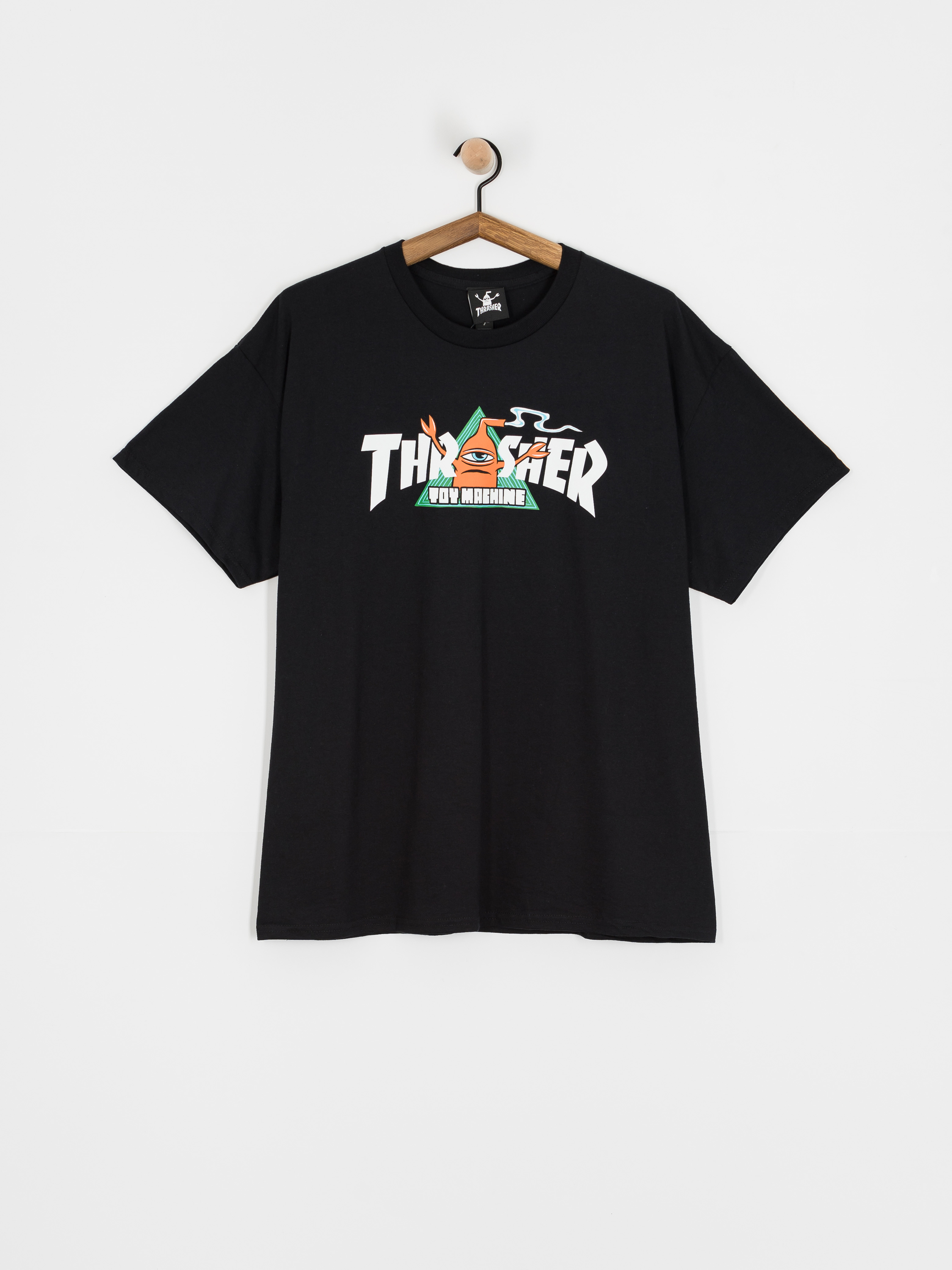 Tričko Thrasher X Toy Machine Vortex (black)