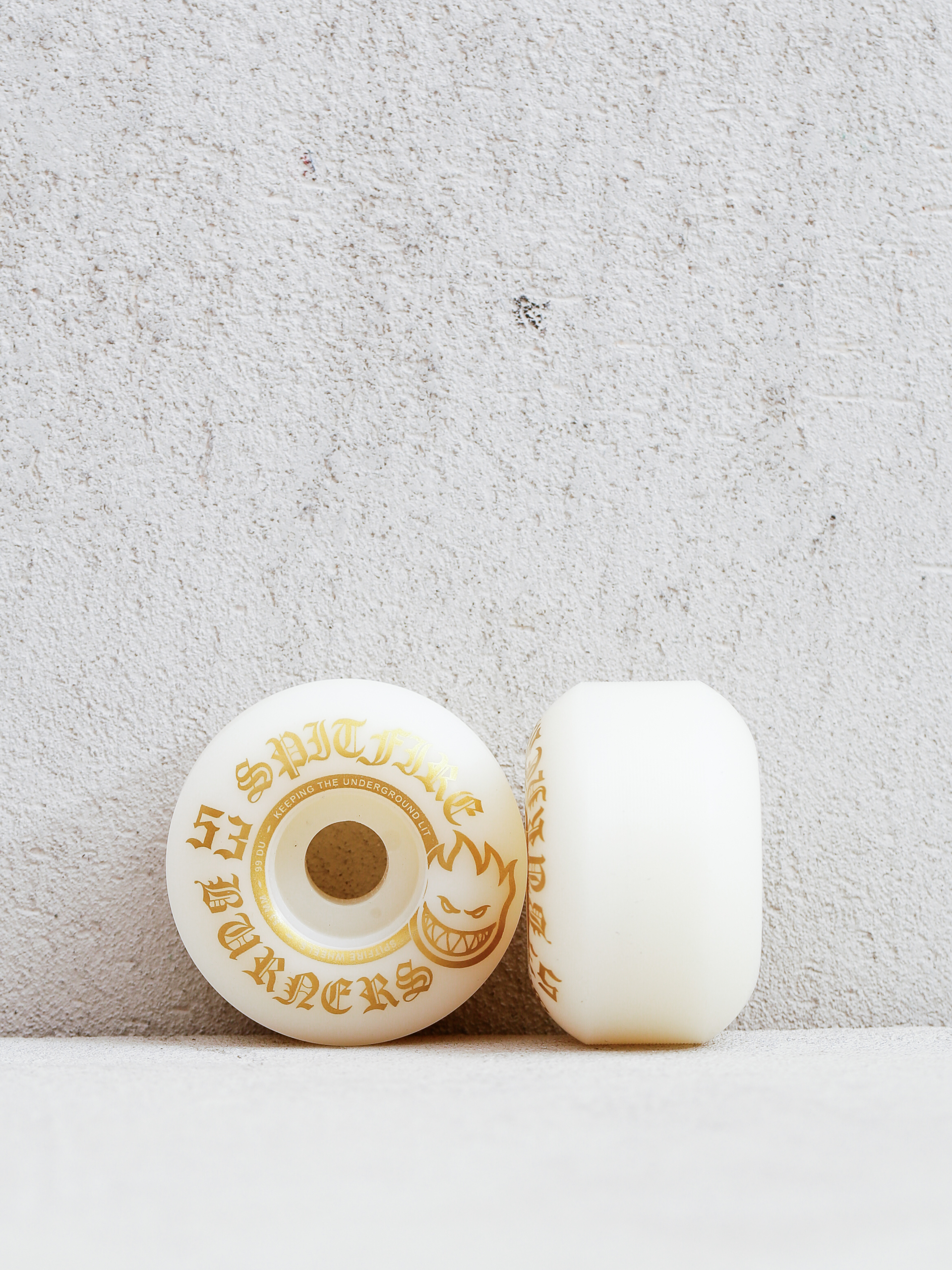 Kolečka Spitfire 99D Burners (white/gold)