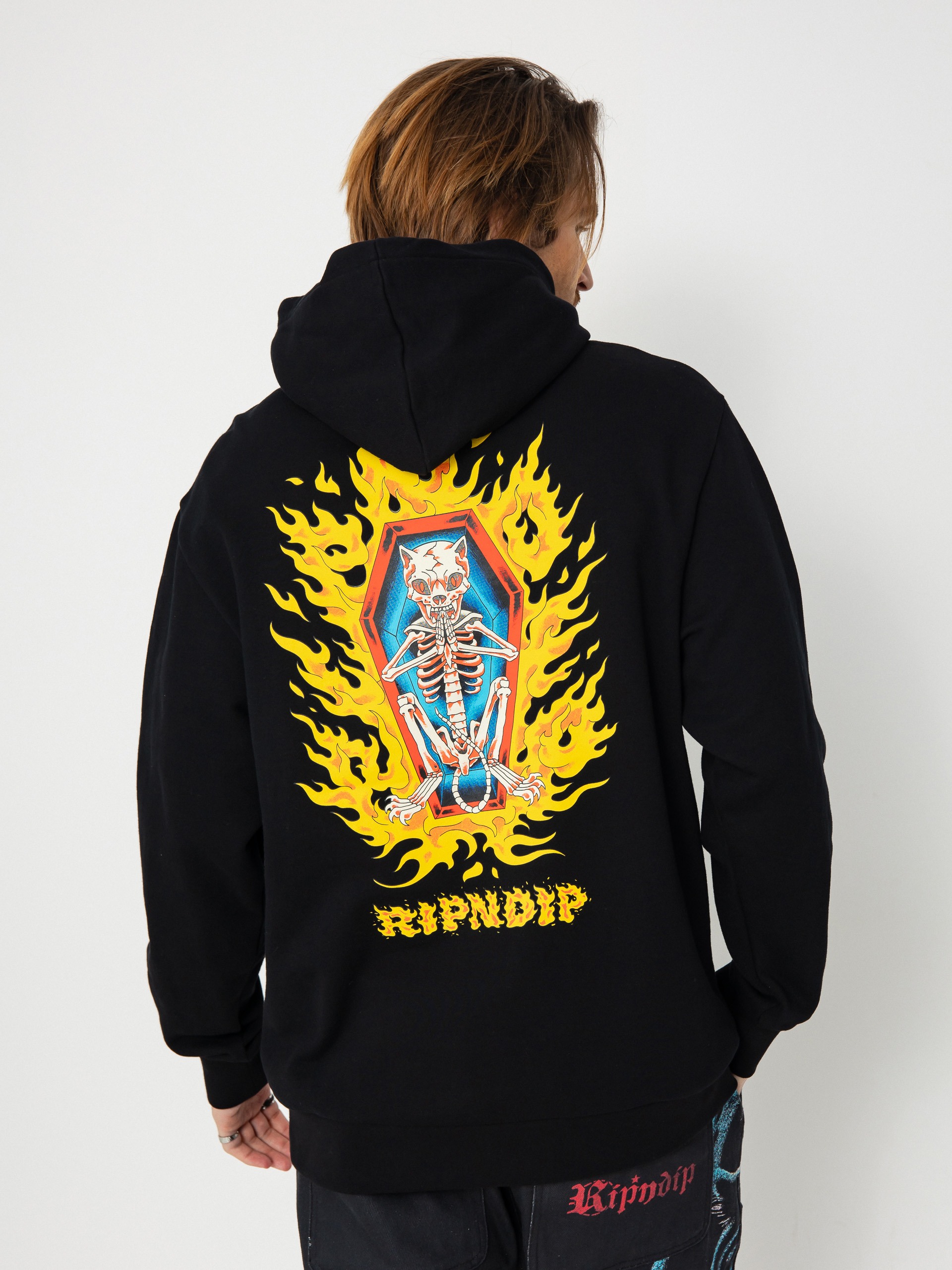 Mikina s kapucí RipNDip Burn In Heck HD (black)