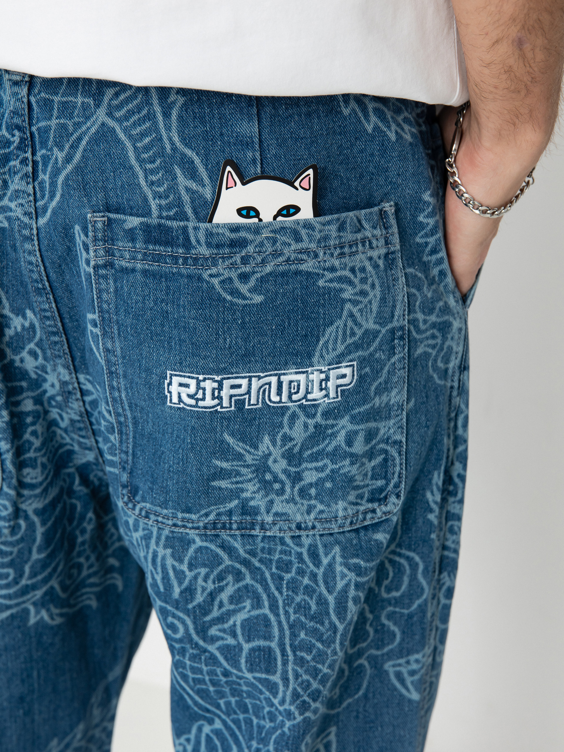 Kalhoty RipNDip Haku Denim (dark wash)
