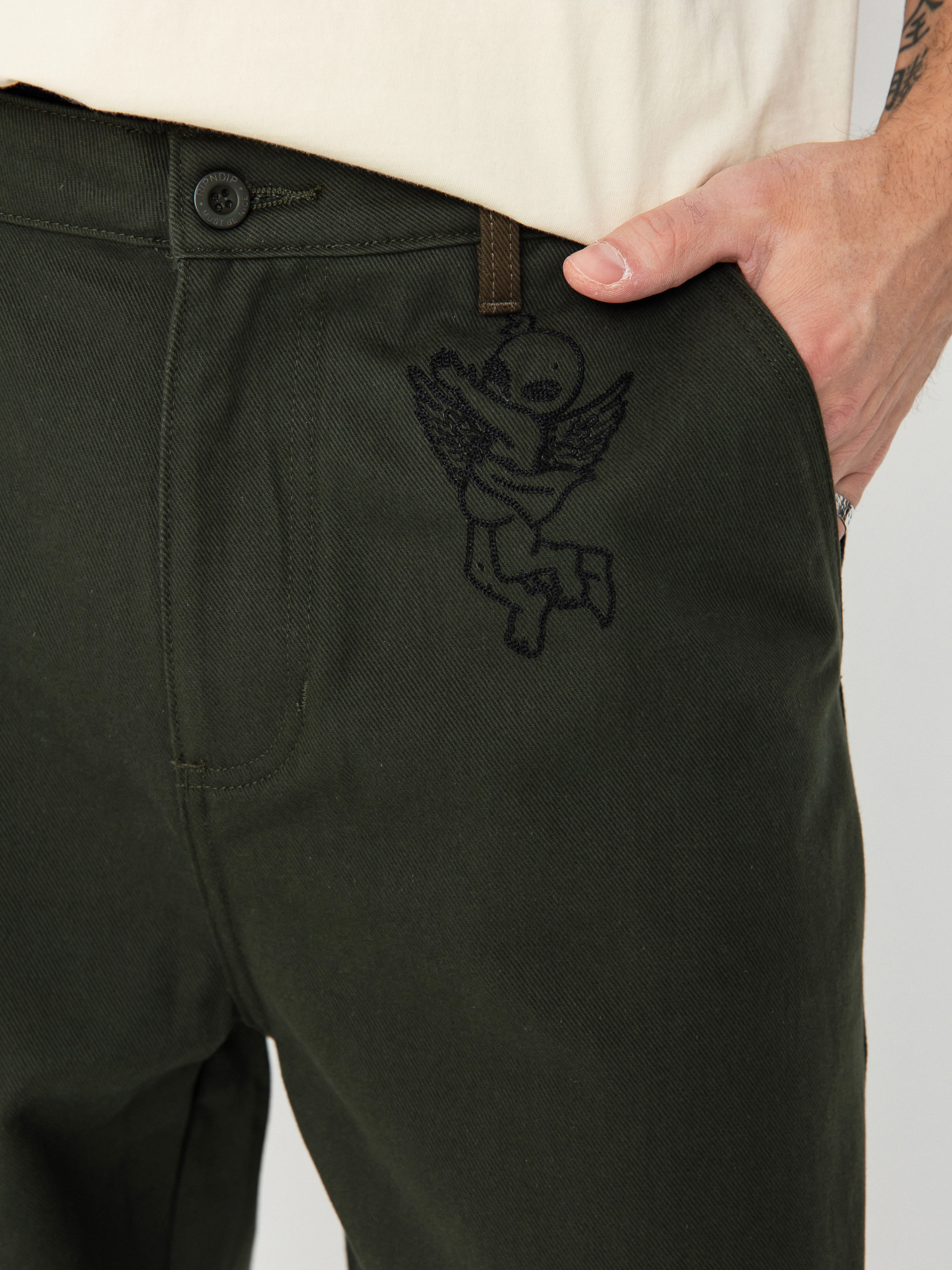 Kalhoty RipNDip Mother Nerm Twill (dark olive)