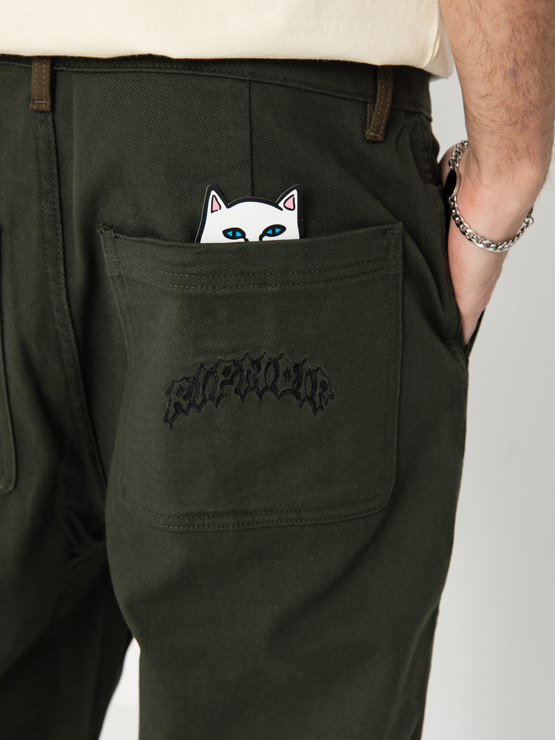 Kalhoty RipNDip Mother Nerm Twill (dark olive)