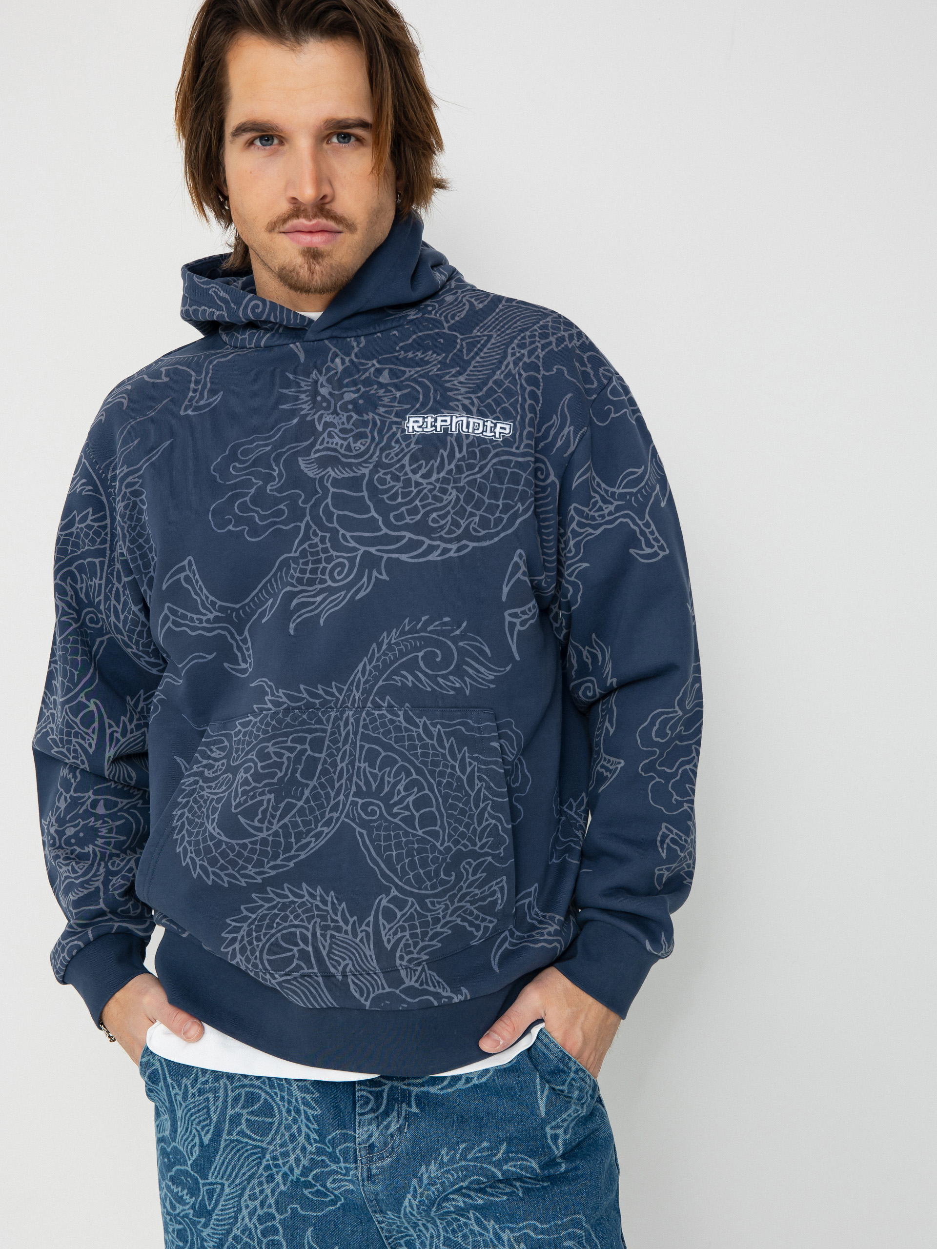 Mikina s kapucí RipNDip Haku HD (navy)
