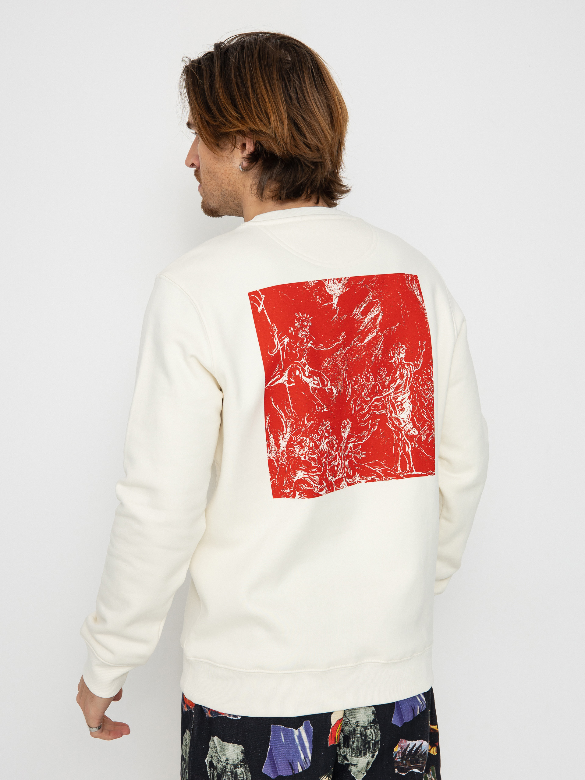 Mikina Poetic Collective Demon Crewneck (ivory)